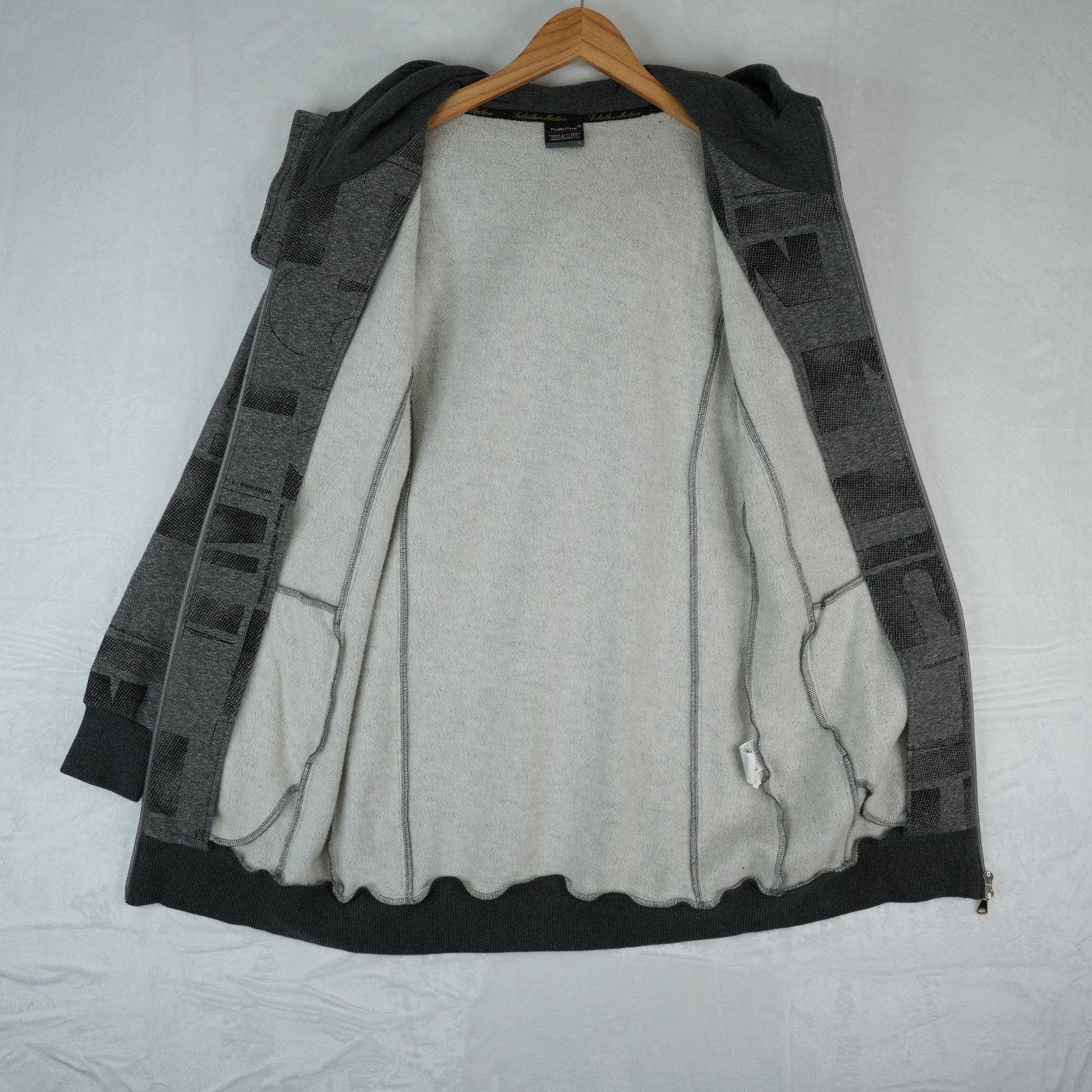 Fubu Vtg Fubu NYC 1992 Hoodie Womens S Gray Allover Print Y2K Size S / US 4 / IT 40 - 5 Thumbnail
