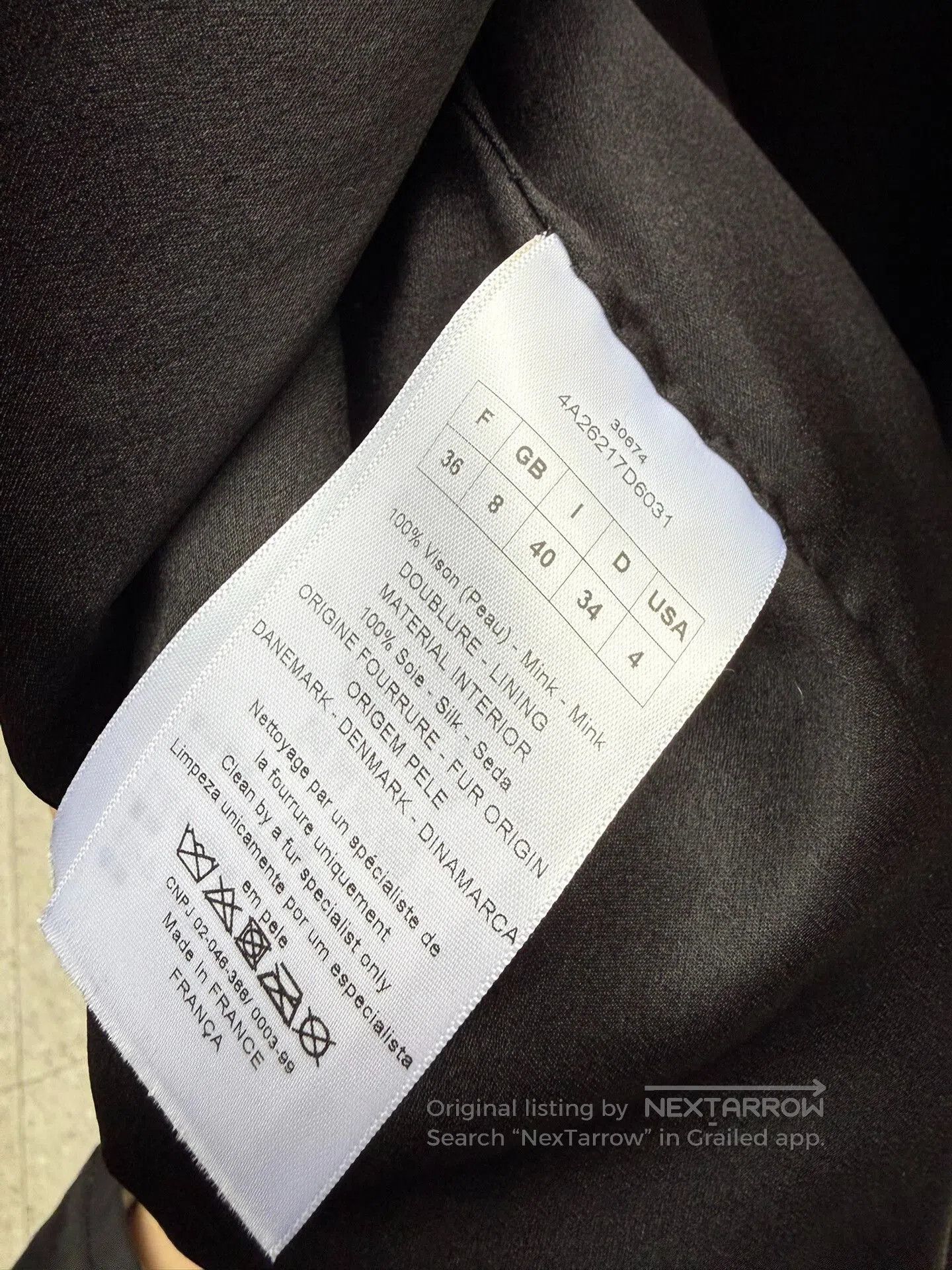 Dior Black Dior Fur Coat Size 36. Size XS / US 0-2 / IT 36-38 - 4 Thumbnail
