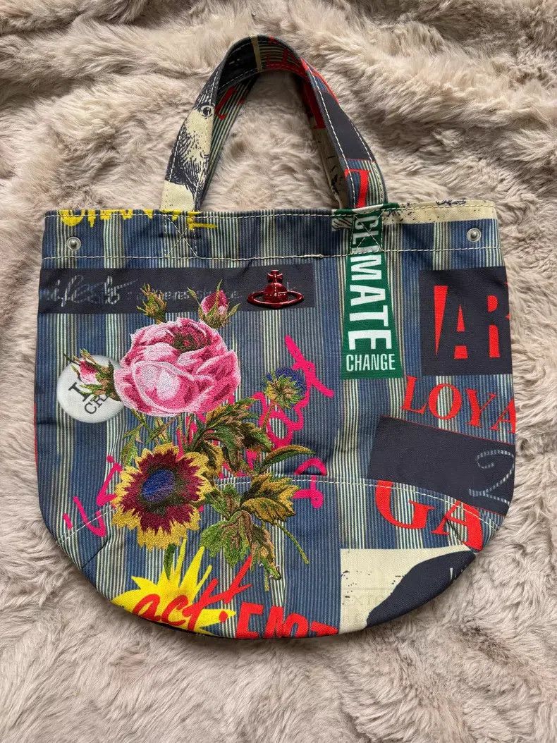 Vivienne Westwood Vivienne Westwood size os Vintage Floral Printed Canvas Bag Size ONE SIZE - 1 Thumbnail