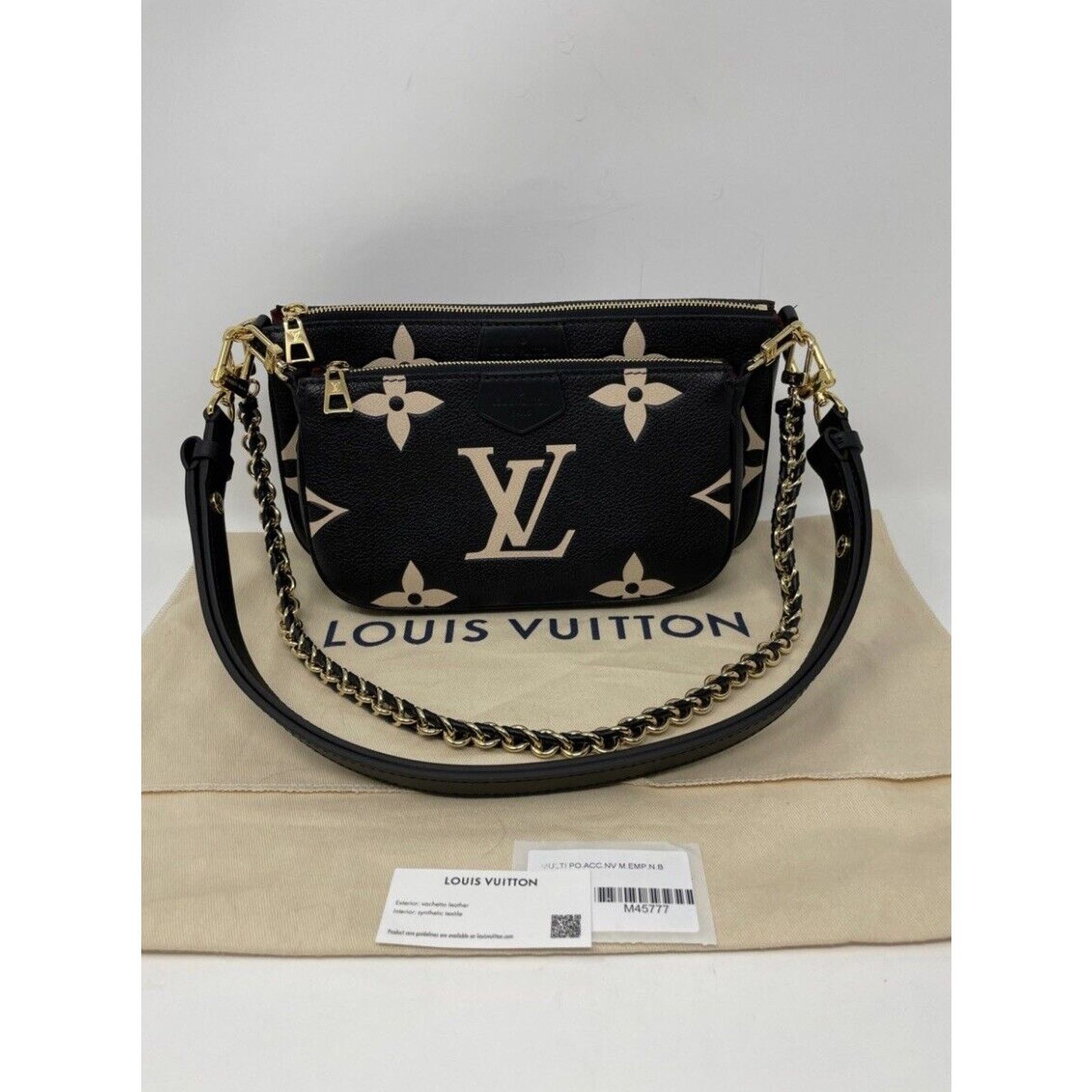Louis Vuitton Louis Vuitton M45777 Black/Beige MULTI POCHETTE ACCESSOIRES Size ONE SIZE - 4 Thumbnail