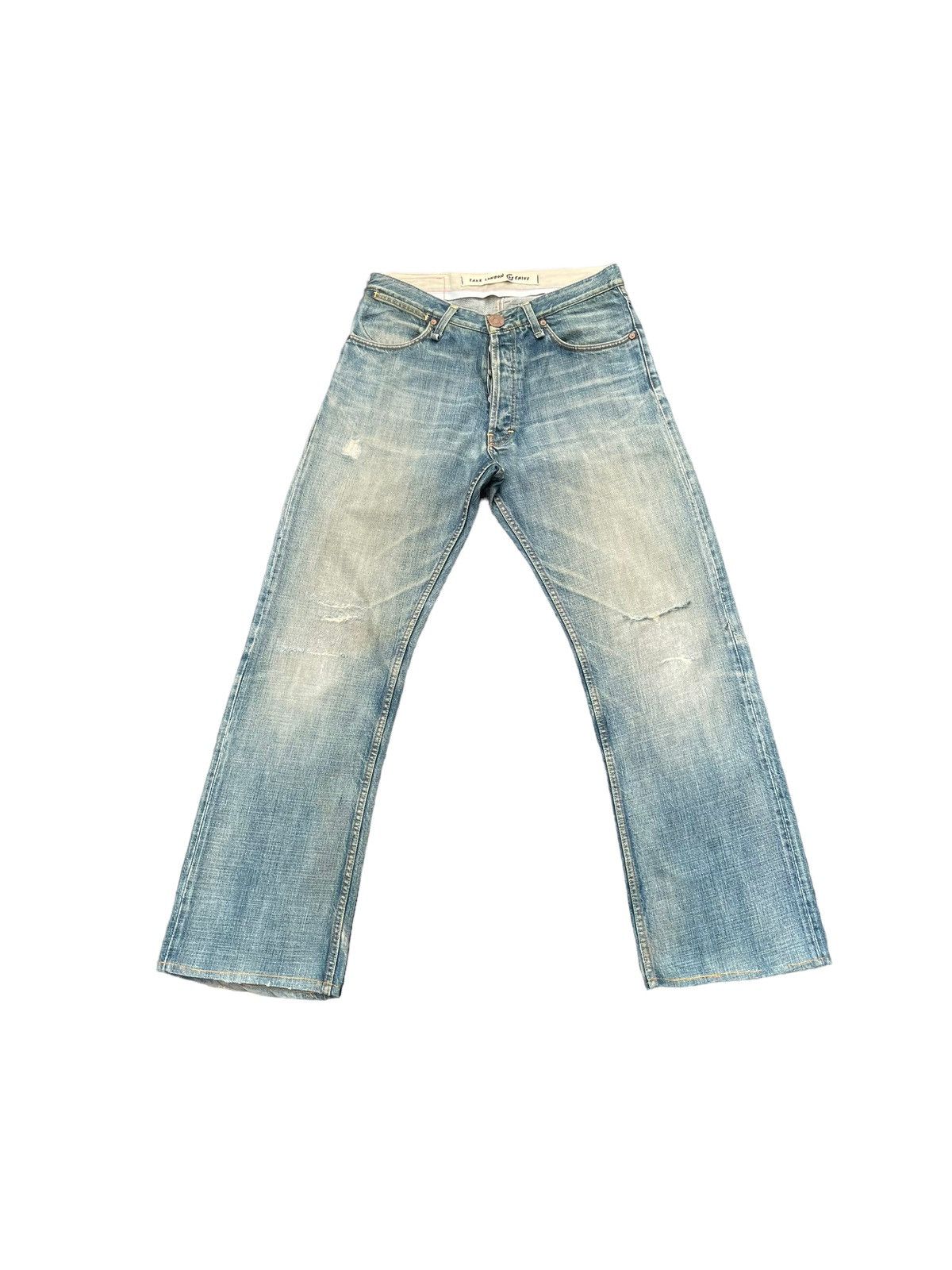 Fake London Genius Fake London Genuis Distresed Denim Size US 33 - 1 Thumbnail