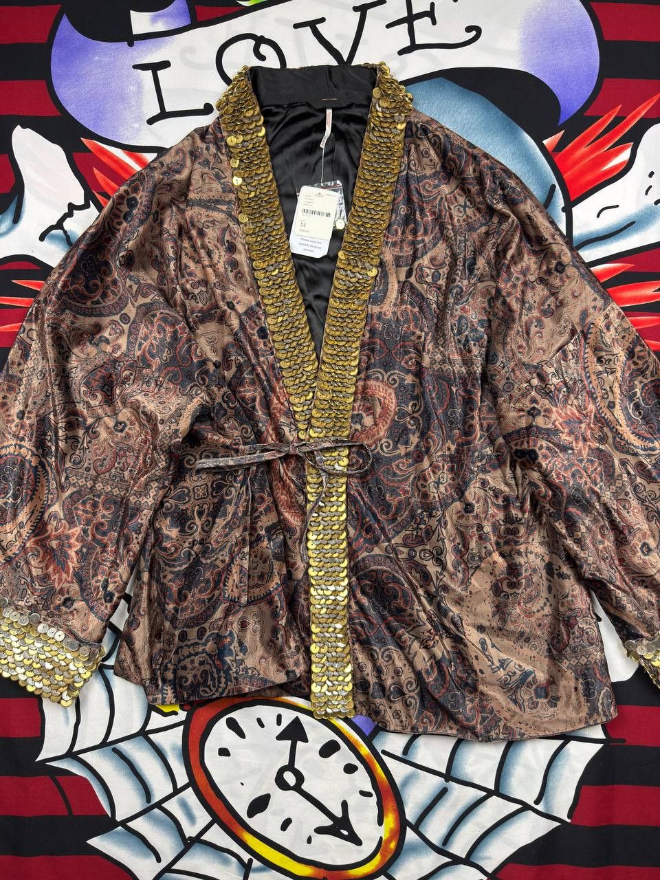 Free People New Free People Avant garde Layla Embellished Kimono size M Size M / US 6-8 / IT 42-44 - 3 Thumbnail