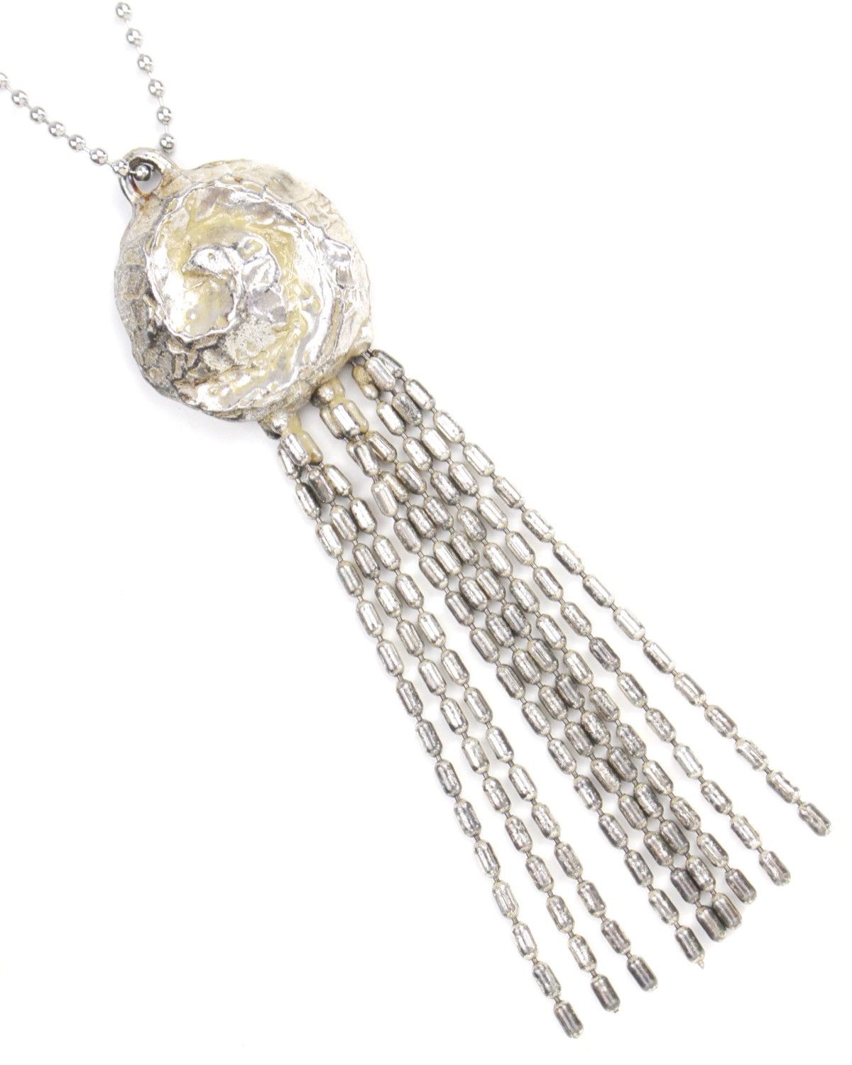 Hiroko Koshino Homme 1990S HIROKO KOSHINO SCULPTED METAL TASSEL NECKLACE Size ONE SIZE - 4 Thumbnail