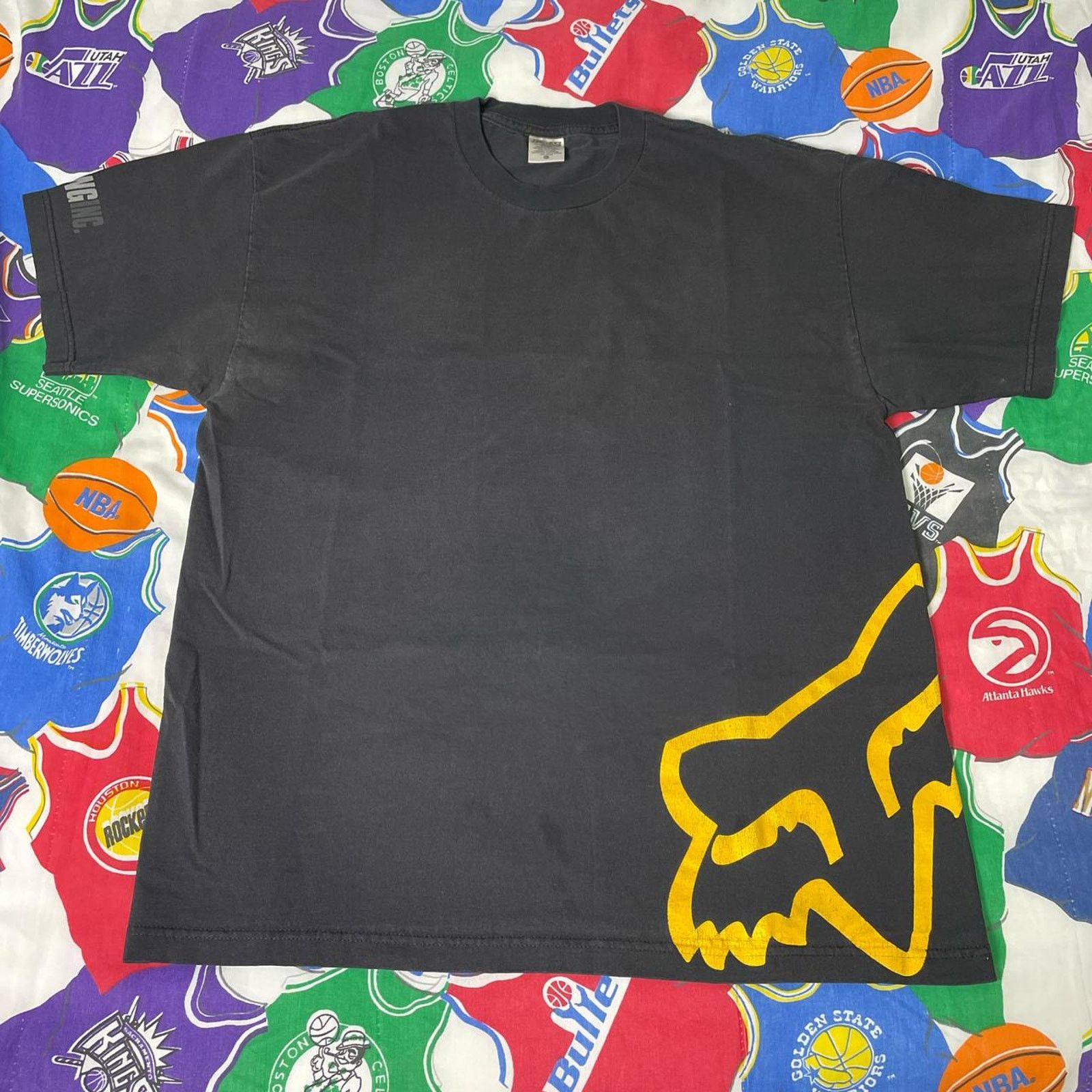 Fox Racing × Vintage Vintage Y2K Fox Racing Grunge Motocross Biker Big BMX Tee Size US XL / EU 56 / 4 - 1 Thumbnail