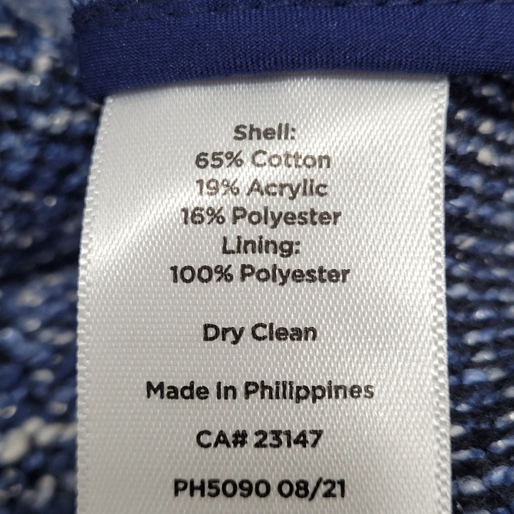 Talbots Talbots Blue Textured Double Breasted Button Notch Blazer Suit Jacket Petite 8P Women Size M / US 6-8 / IT 42-44 - 4 Thumbnail