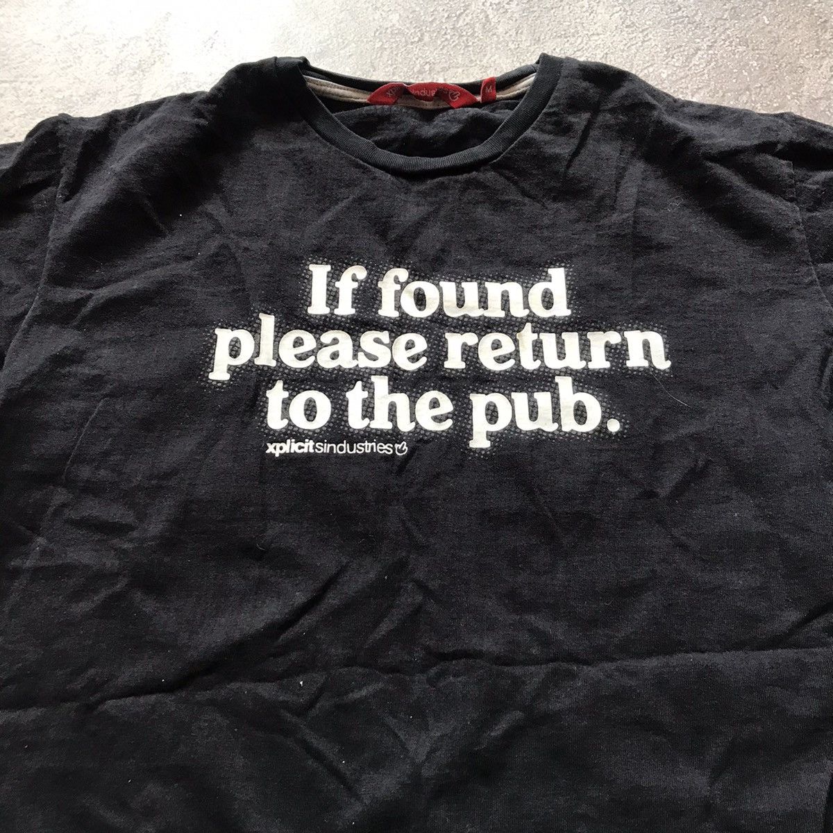 Y2k Tee Shirt Publicitaire Vintage VINTAGE IF FOUND PLEASE RETURN
