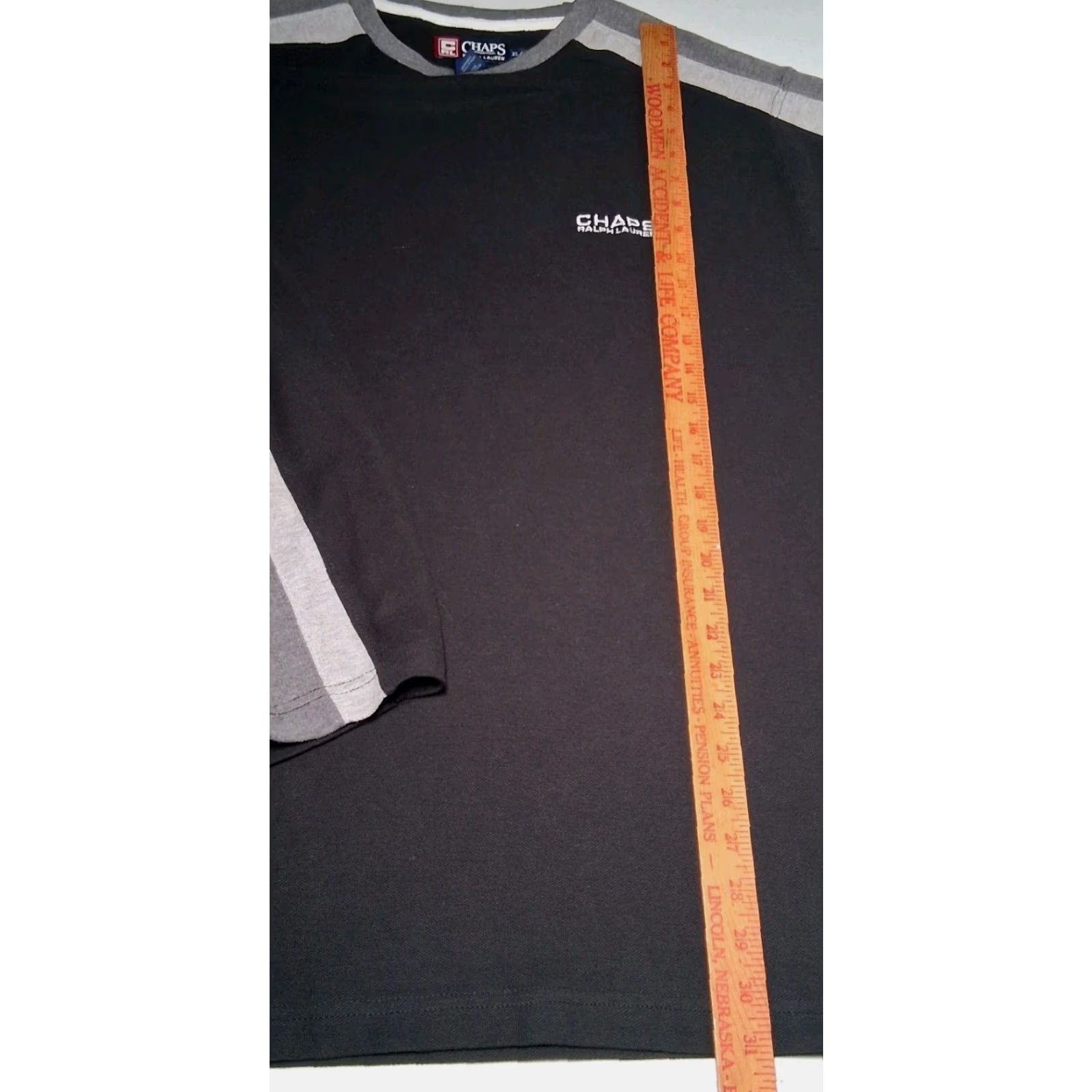 Ralph Lauren VINTAGE Chaps Ralph Lauren Shirt Men XL Black Gray Sleeve Stripe 90s Y2K NEW Size US XL / EU 56 / 4 - 4 Thumbnail