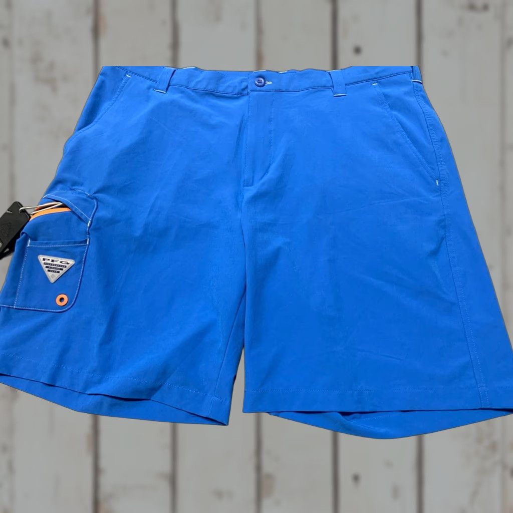Swims Columbia PFG Swim Fishing Board Shorts Cargo Pocket Mens Size 40 Blue Polyester Size US 40 / EU 56 - 1 Thumbnail