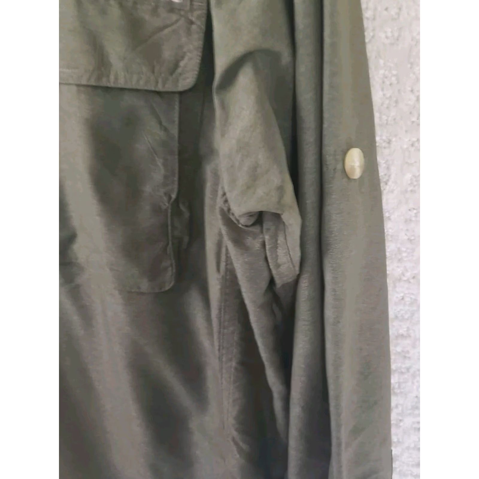 ExOfficio VINTAGE Exofficio Shirt Mens L Green Nylon Polyester Button-Up Long Sleeve Size US L / EU 52-54 / 3 - 7 Thumbnail