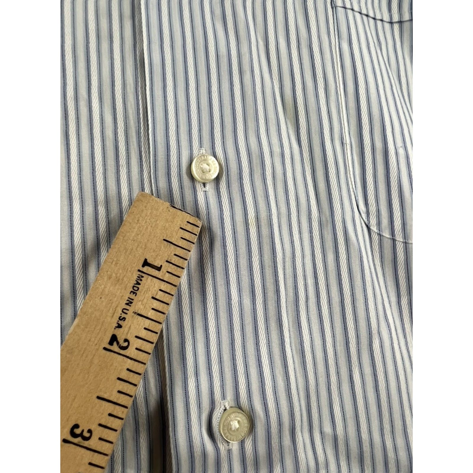 Tommy Bahama Tommy Bahama Button Down Shirt Mens 16 34-35 Blue White Stripe Long Sleeve Size US L / EU 52-54 / 3 - 3 Thumbnail