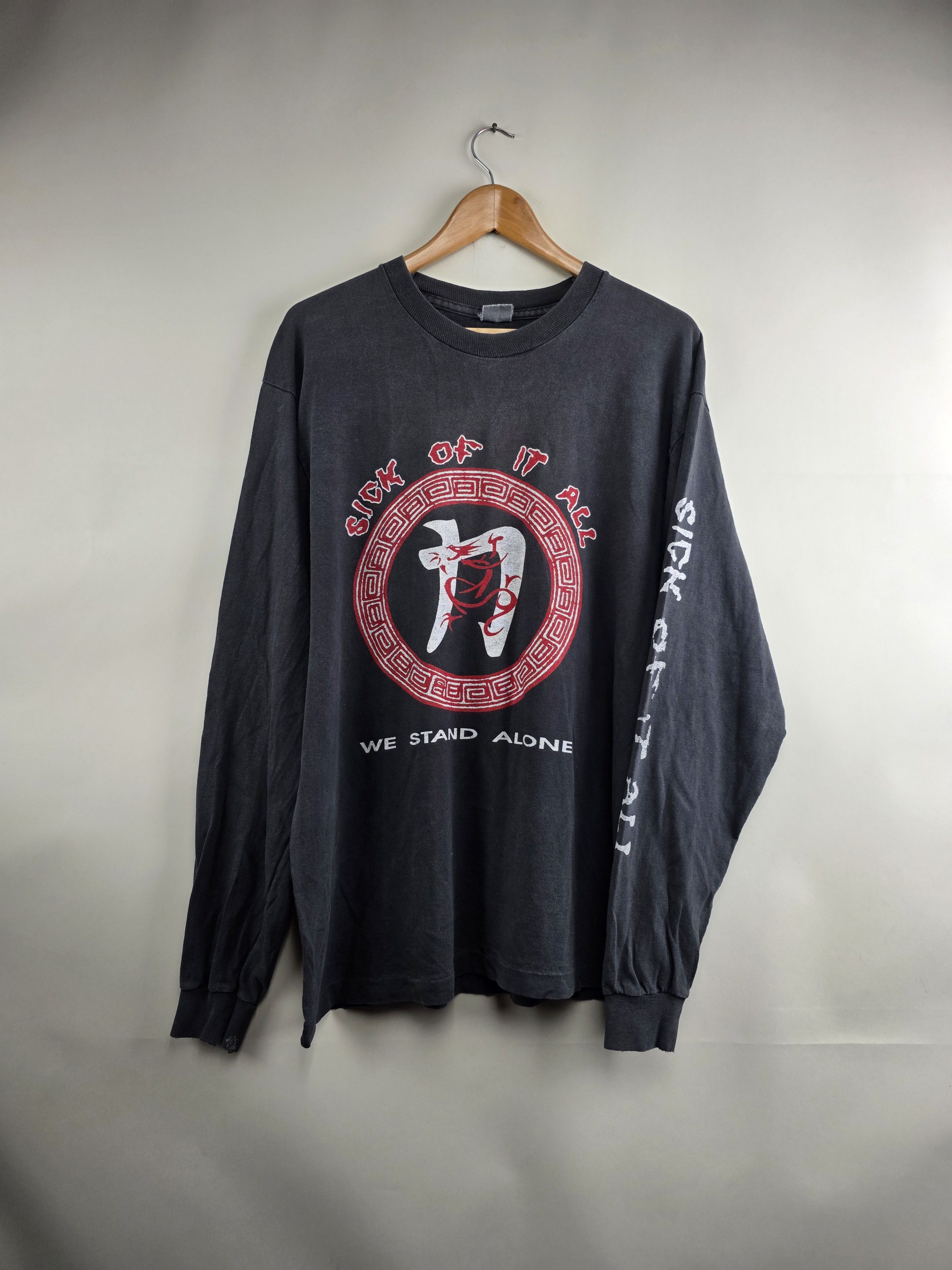 Band Tees × Vintage 90s Sick of it all Alone we stand Long-sleeve XL 23" 30" Size US XL / EU 56 / 4 - 8 Thumbnail