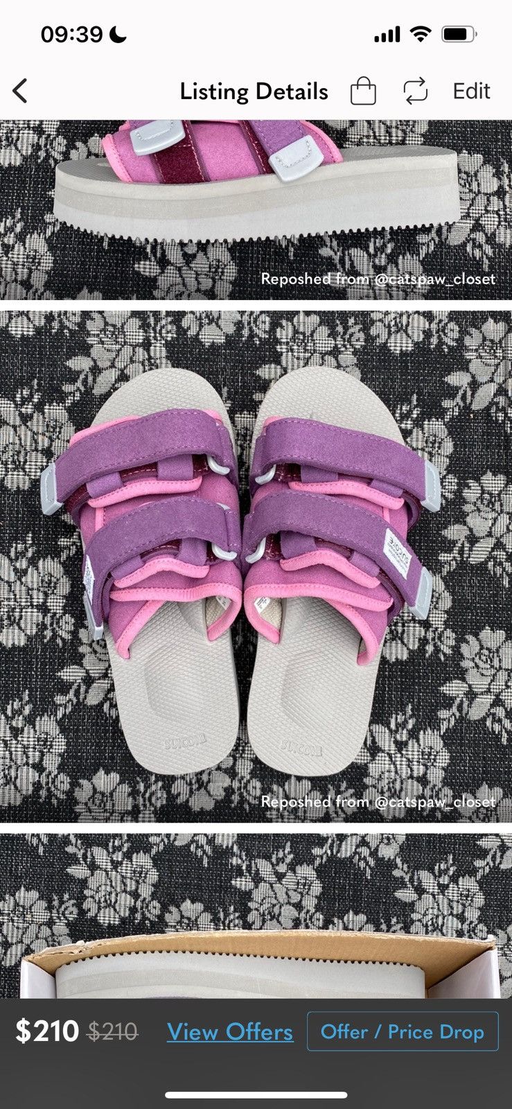 Suicoke Suicoke MOTO PO Slide Women’s 7 pink purple sandals Size US 7 / IT 37 - 3 Thumbnail