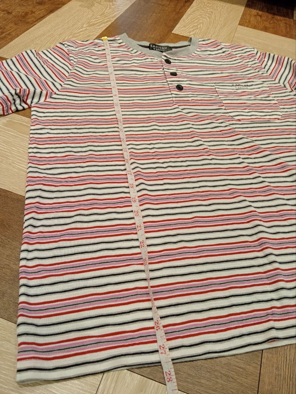 Yohji Yamamoto SACSNY Y'SACCS STRIPED HENLEY TSHIRT - SIZE L Size US L / EU 52-54 / 3 - 12 Thumbnail