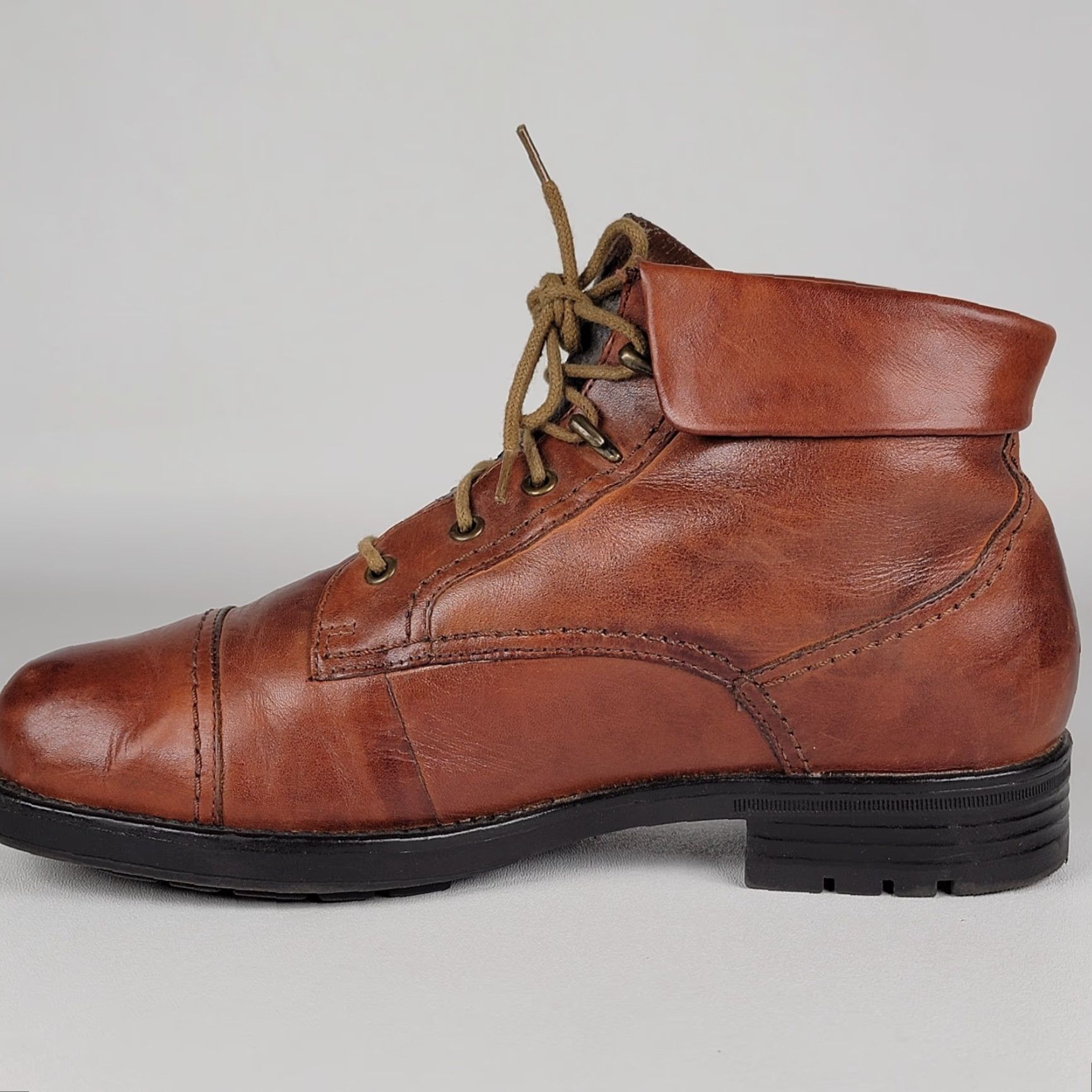 Vintage Earth Spirit Ankle Bootie Women Brown 10 Casual Workwear Indoor Outdoor Low Heel Round Toe Zip Strap Rope Vintage No N/A Size ONE SIZE - 4 Thumbnail