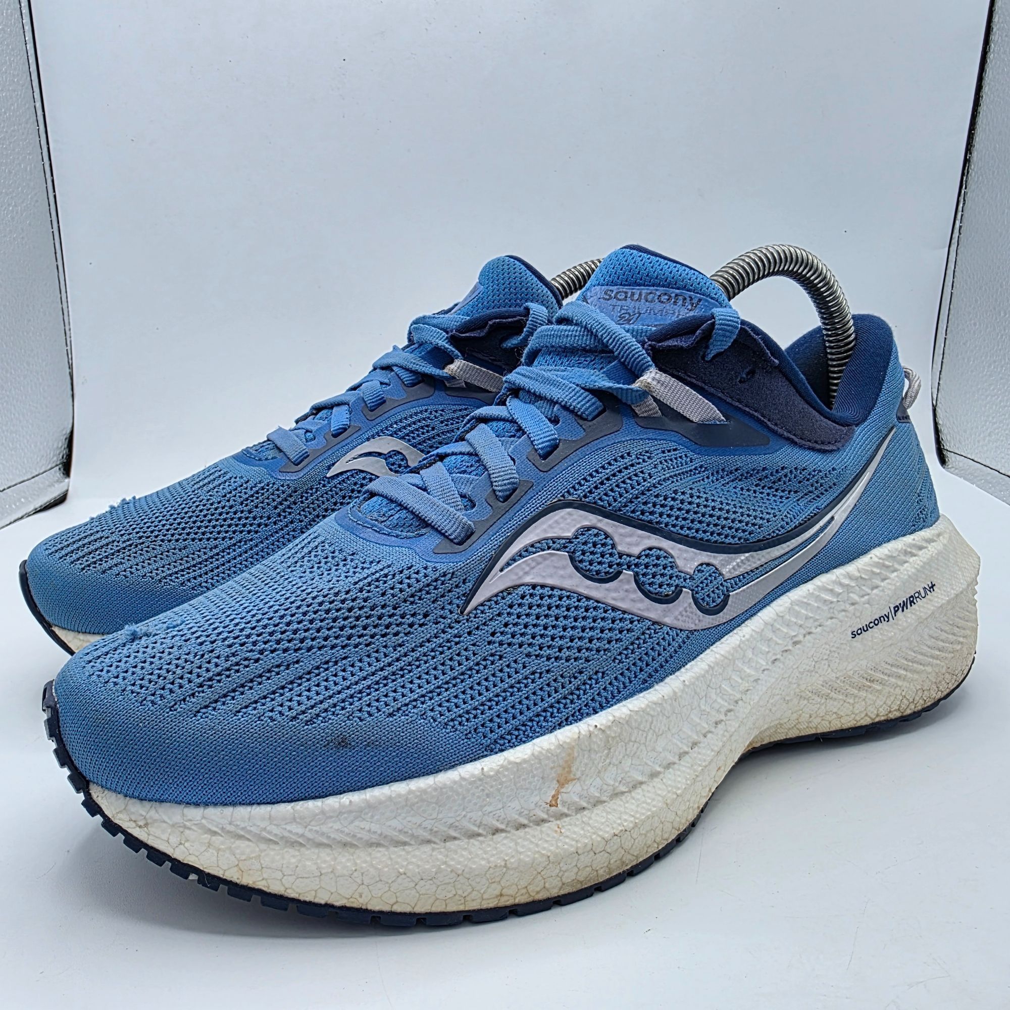 Saucony Saucony Triumph 21 Womens Size 8 Wide Blue Athletic Shoes Ru Size US 8 / IT 38 - 4 Thumbnail