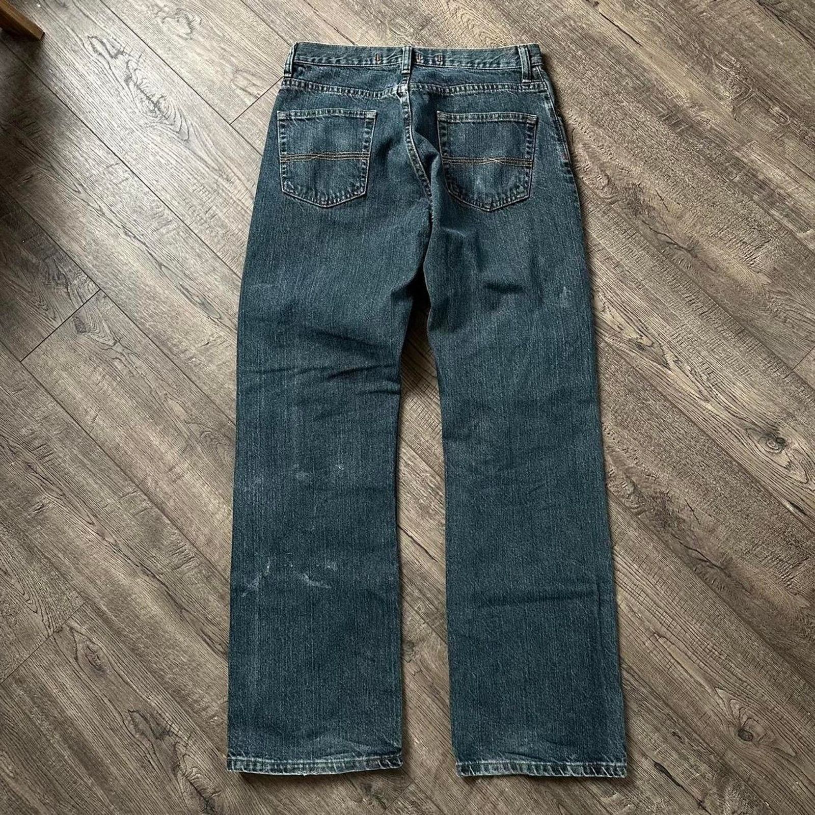 Vintage Vintage y2k 00s Blue Indigo Relaxed Straight Boot Denim Jean Size US 30 / EU 46 - 7 Thumbnail