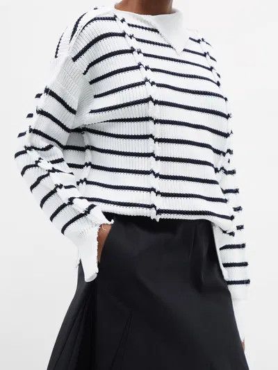 Marni o1y1125 Turtleneck Sweater in White/Black Size S / US 4 / IT 40 - 3 Thumbnail