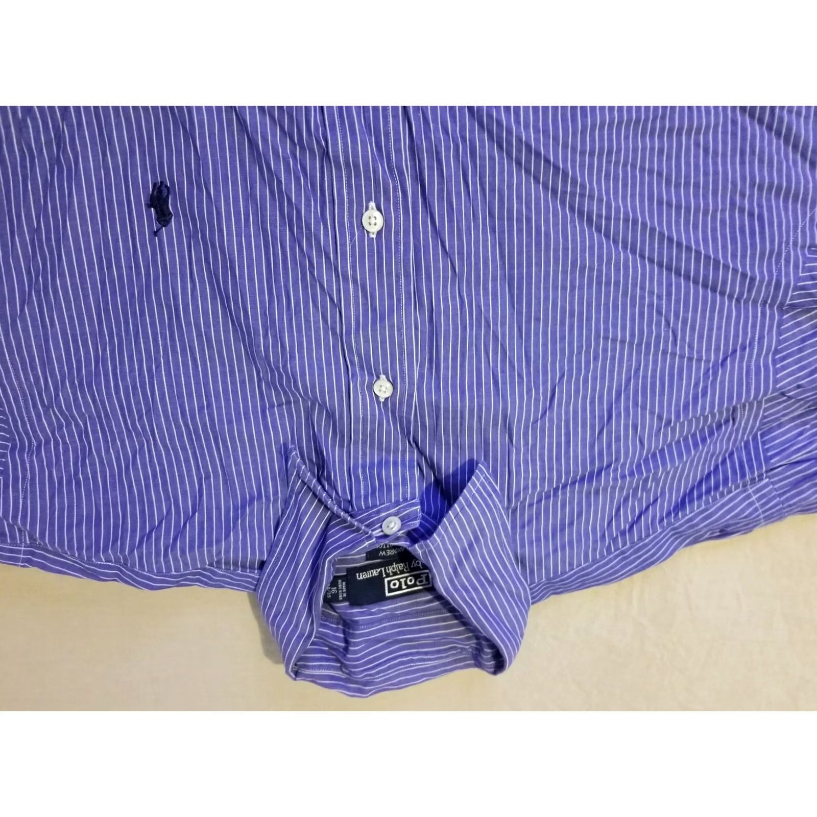 Polo Ralph Lauren Polo Ralph Lauren Dress Shirt Mens Size 16 34 35 Navy Blue Button Cotton Size 42R - 2 Thumbnail