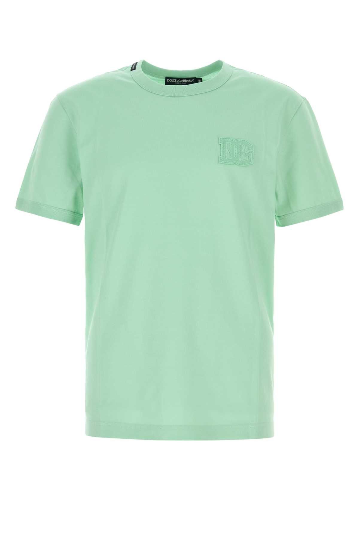Dolce & Gabbana Mint Green Cotton T-Shirt Size US XL / EU 56 / 4 - 1 Thumbnail