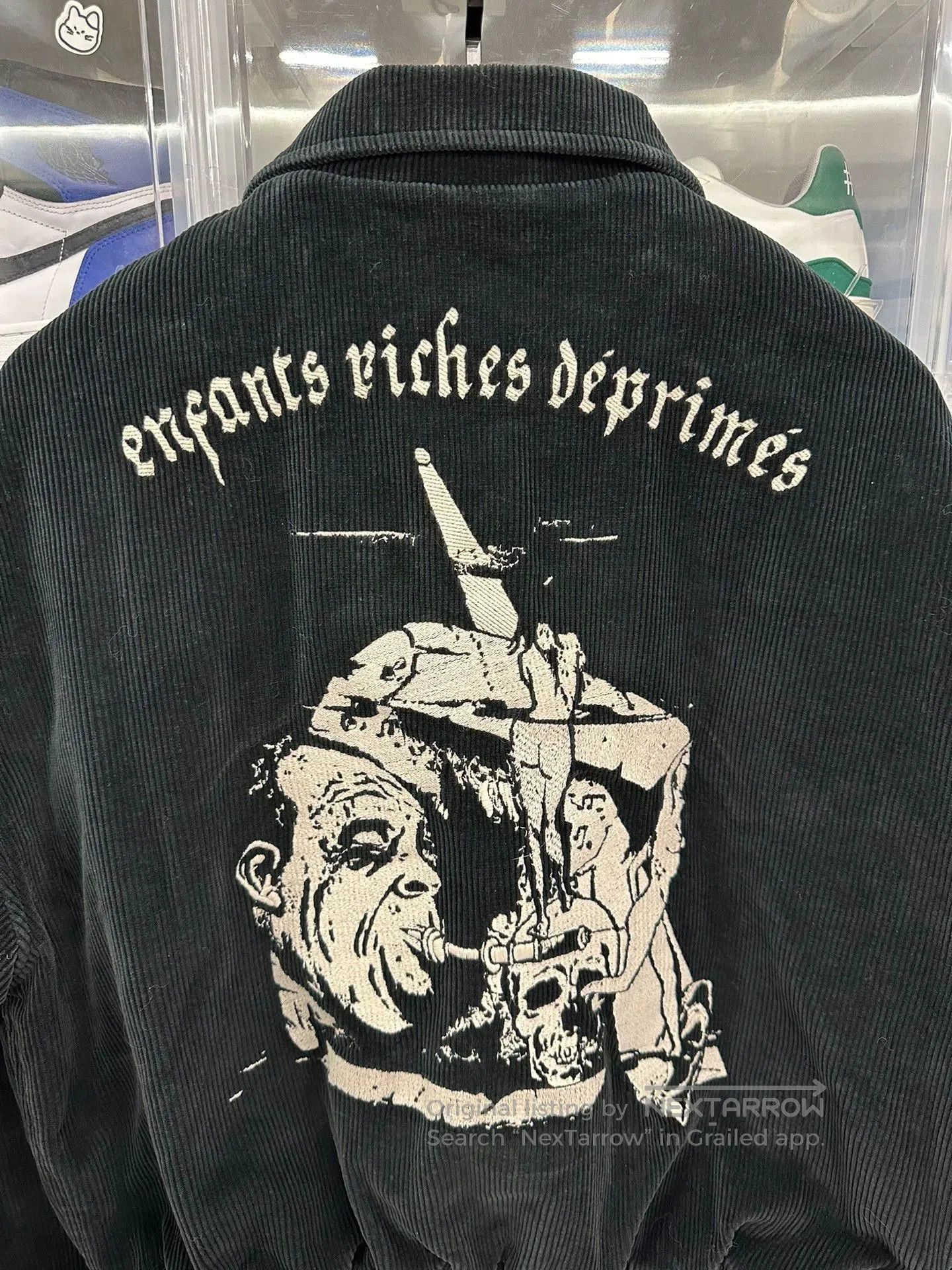 Enfants Riches Deprimes black corduroy short jacket with embroidery. Size US L / EU 52-54 / 3 - 4 Thumbnail