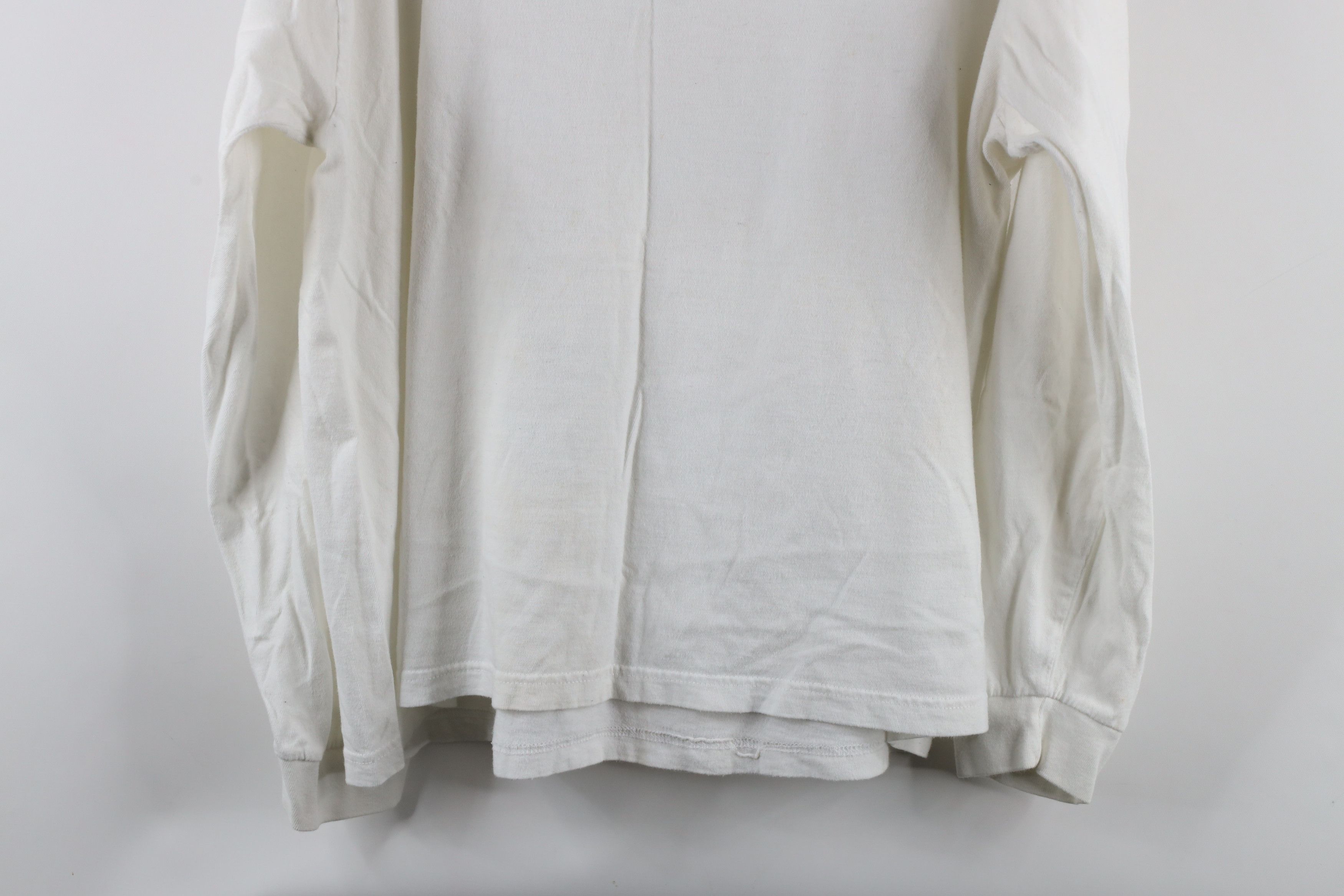 Vintage Vintage 90s Streetwear Long Sleeve T-Shirt White Cotton Size US XL / EU 56 / 4 - 9 Thumbnail
