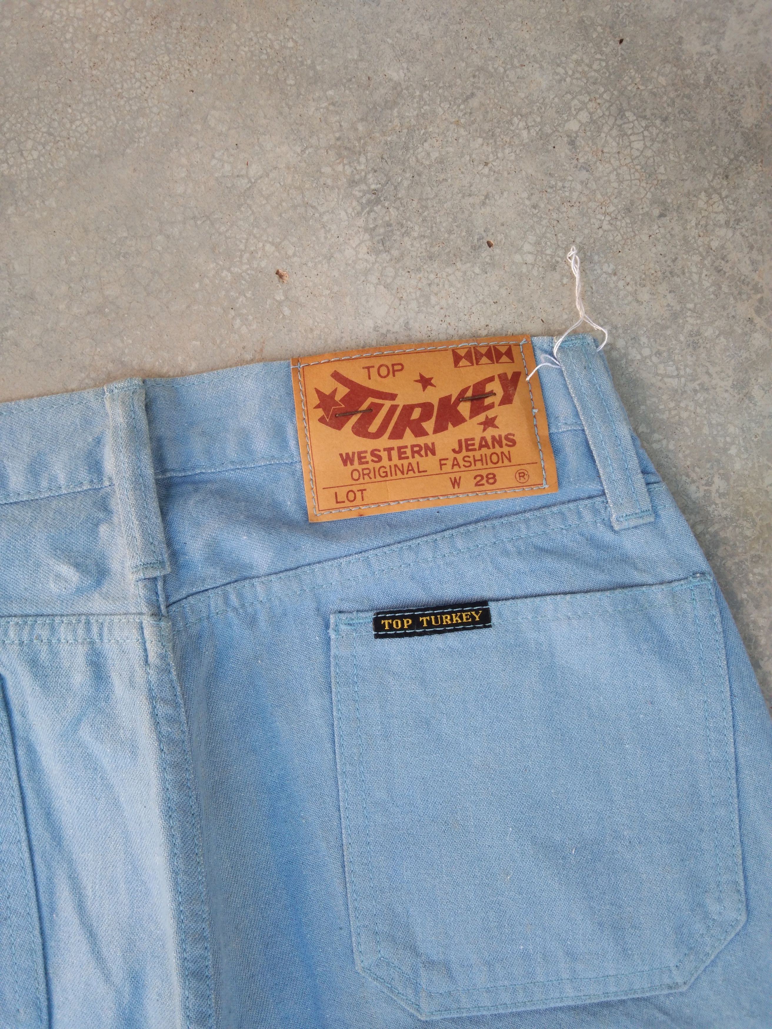Japanese Brand × Jean × Vintage 70s Vintage Bell Bottom Flared Jeans 27x33 Size US 27 - 4 Thumbnail