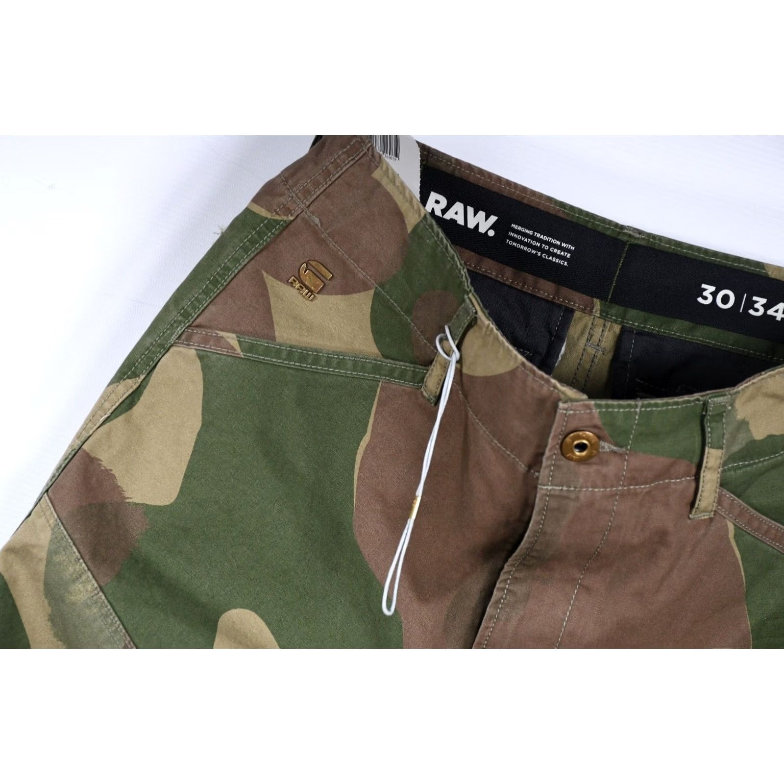 G-Star G-Star Rovic SEC Straight Tapered Jeans Mens W30 L34 Camouflage Multicolor 100% Cotton Modern Classic Fit Inseam 34 Inseam 31.10in Size US 30 / EU 46 - 5 Thumbnail
