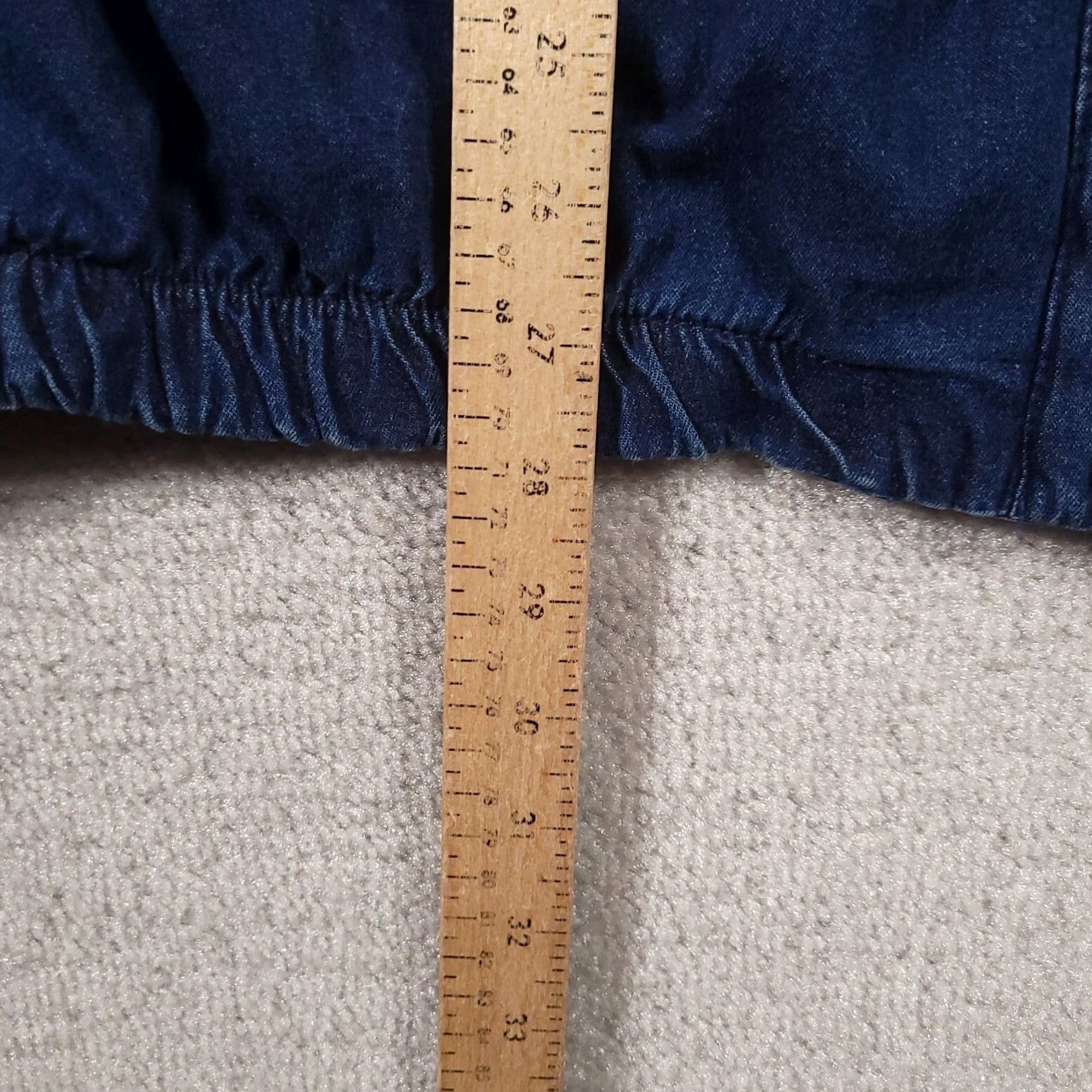 Vintage Alfred Dunner Denim Jacket Womens 24W Full Zip Blue Pockets Elastic Jacket Size 4XL / US 24-26 - 6 Thumbnail