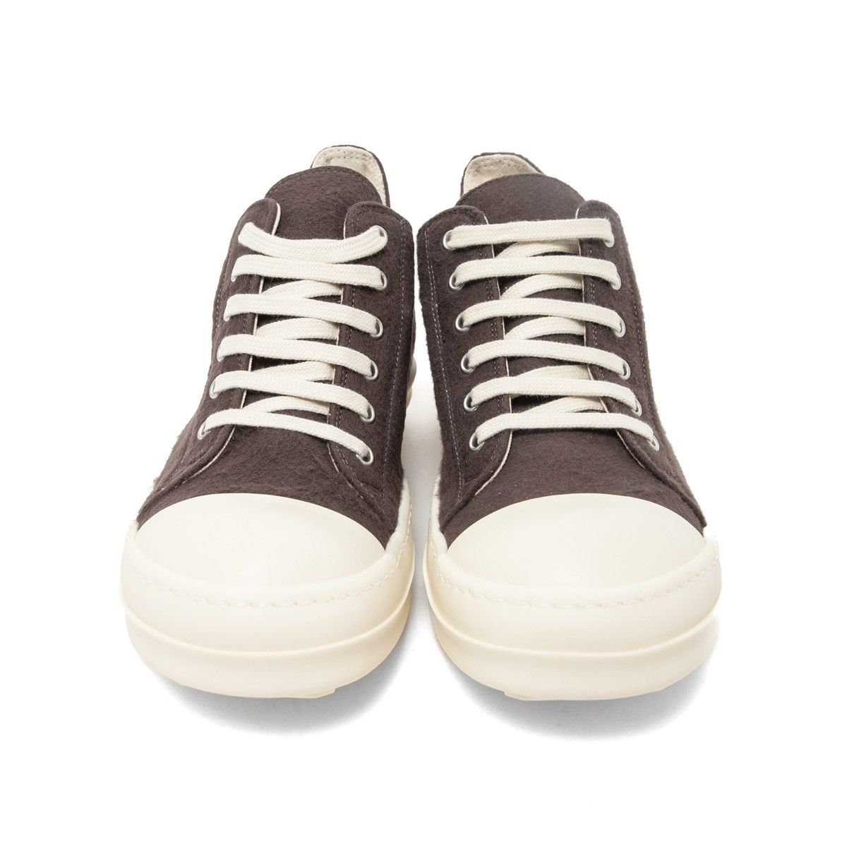 Rick Owens Concordians Ramones Lows Brushed Cutton Dark Dust Brown Milk Size US 7 / EU 40 - 5 Thumbnail
