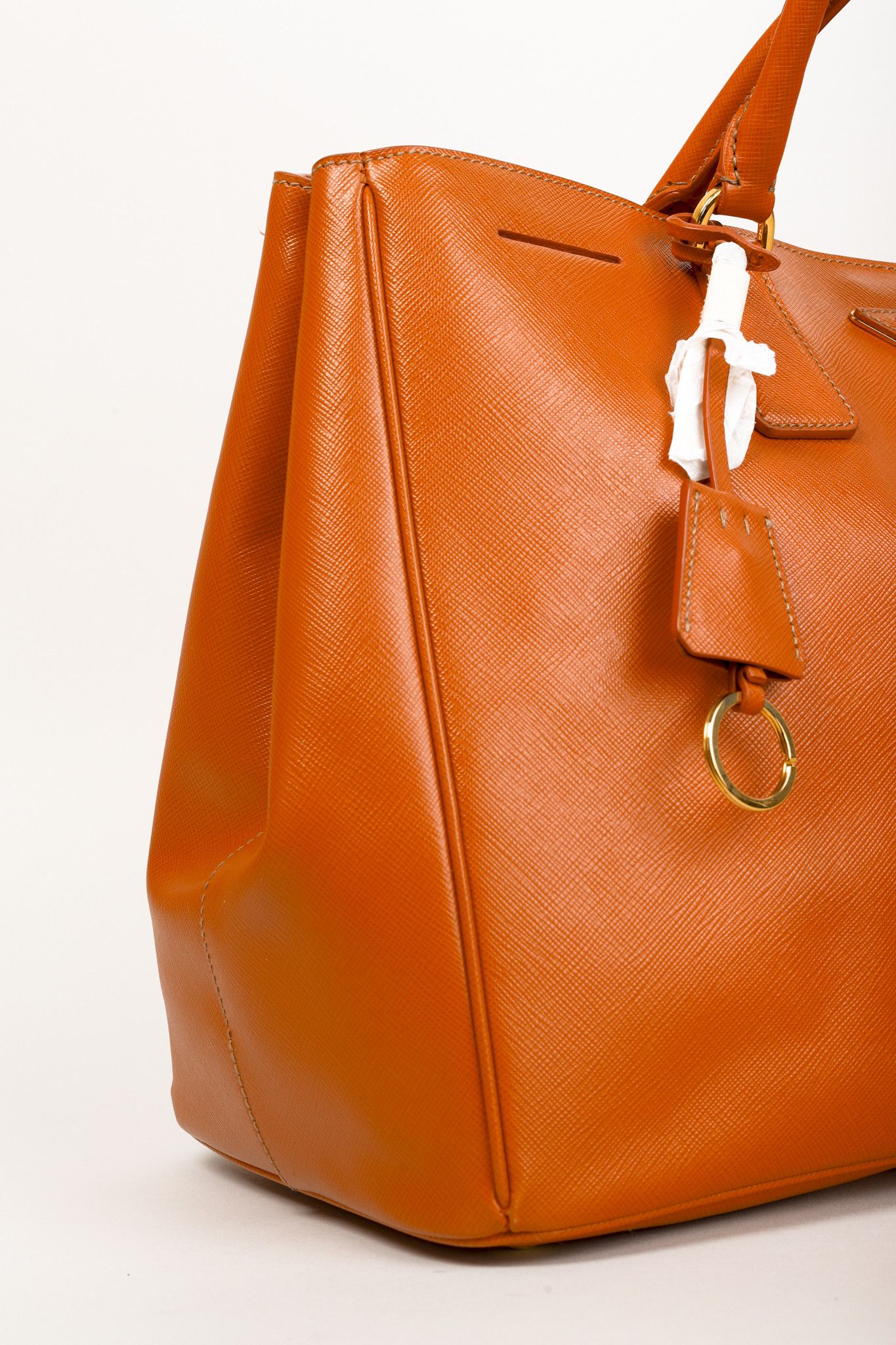 Prada Prada Orange Papaya Saffiano Lux Tote Bag BN1844 Size ONE SIZE - 9 Thumbnail