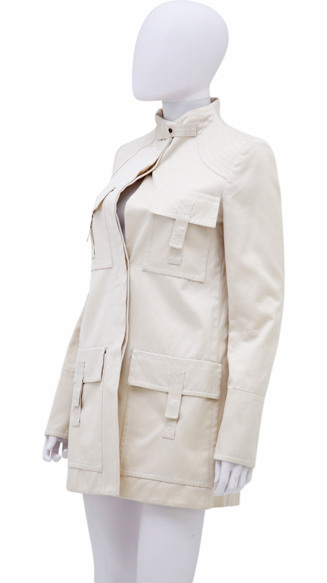 Gucci SS03 Multipocket White Coat Size S / US 4 / IT 40 - 3 Thumbnail