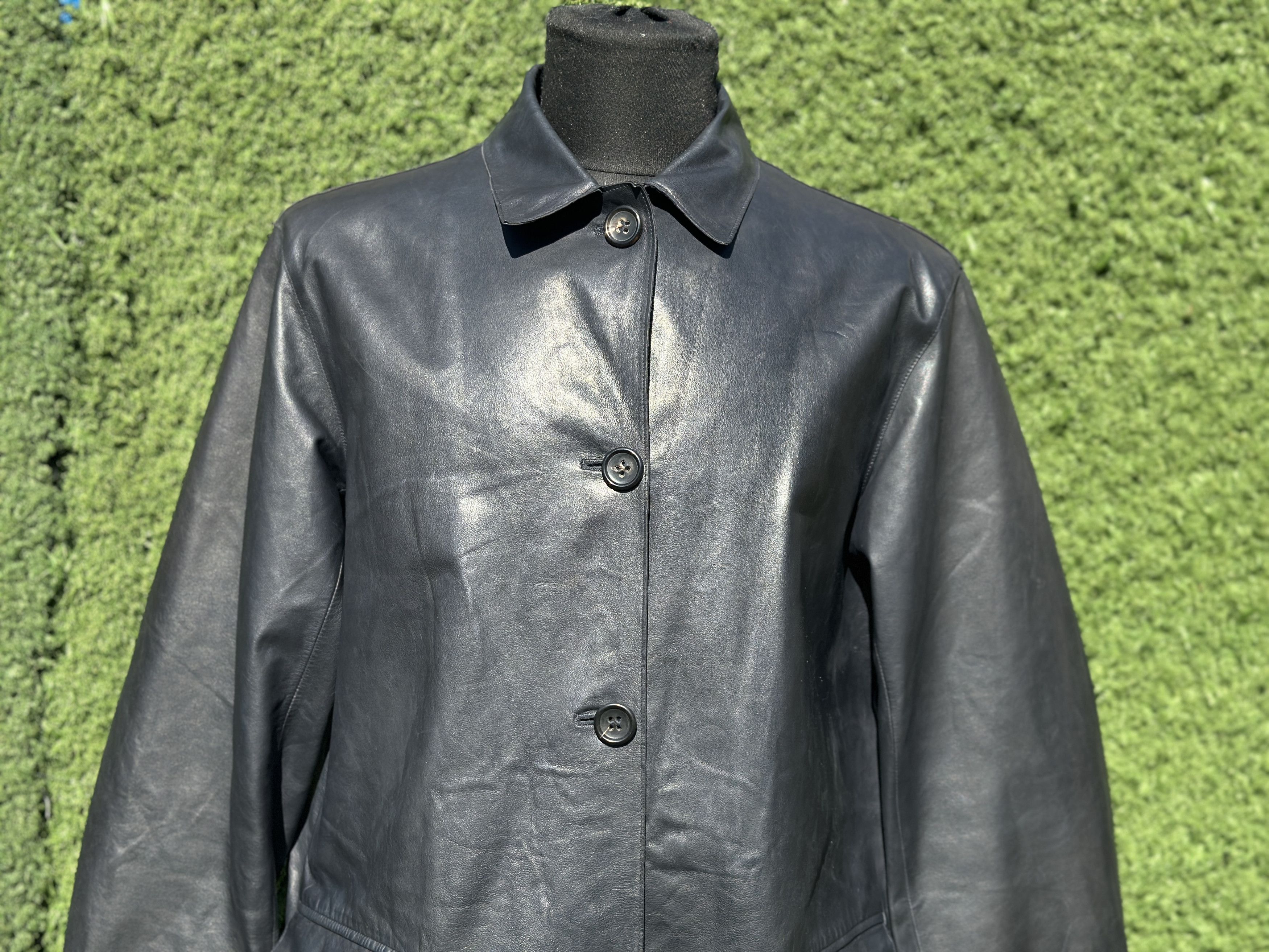 Jil Sander 1994 Lambskin Leather Coat Size 40 EU SS94