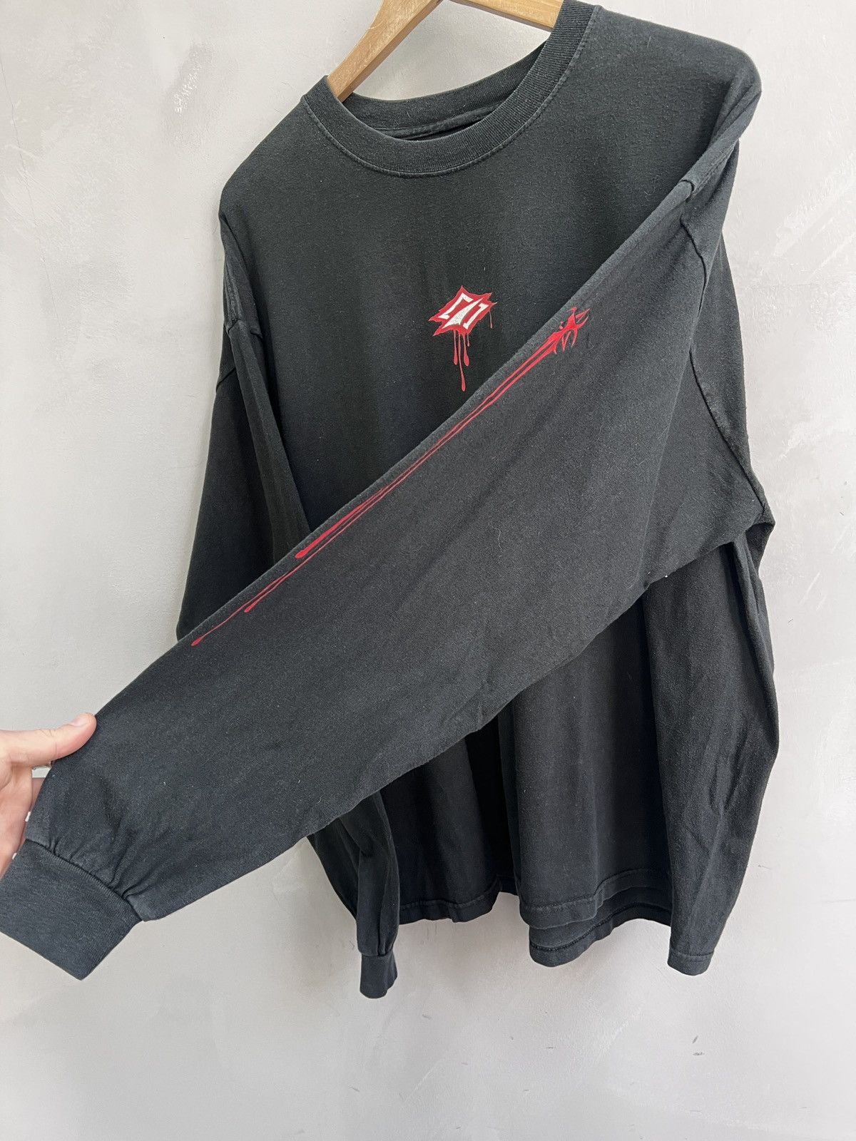 Japanese Brand VINTAGE WASHED 90s tribal crash longsleeve Size US L / EU 52-54 / 3 - 5 Thumbnail