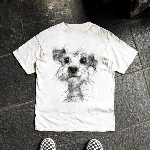 Japanese Brand × Vintage White casual retro puppy print cotton t-shirt Size US M / EU 48-50 / 2 - 3 Thumbnail