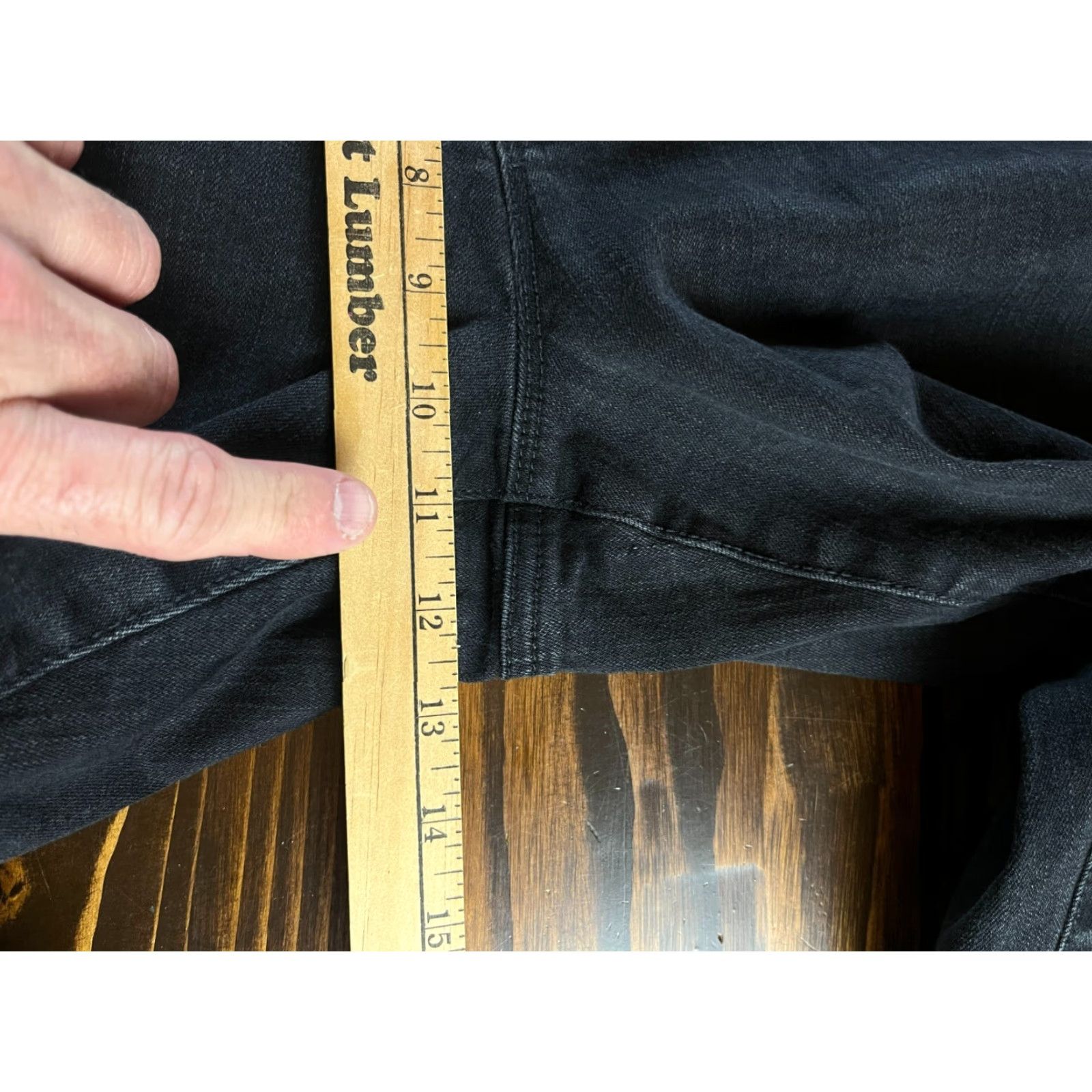 Vintage Maurices Jeans Women 18W Black Denim Distressed Frayed Hem Regular Pants Size 40" / US 18 - 5 Thumbnail