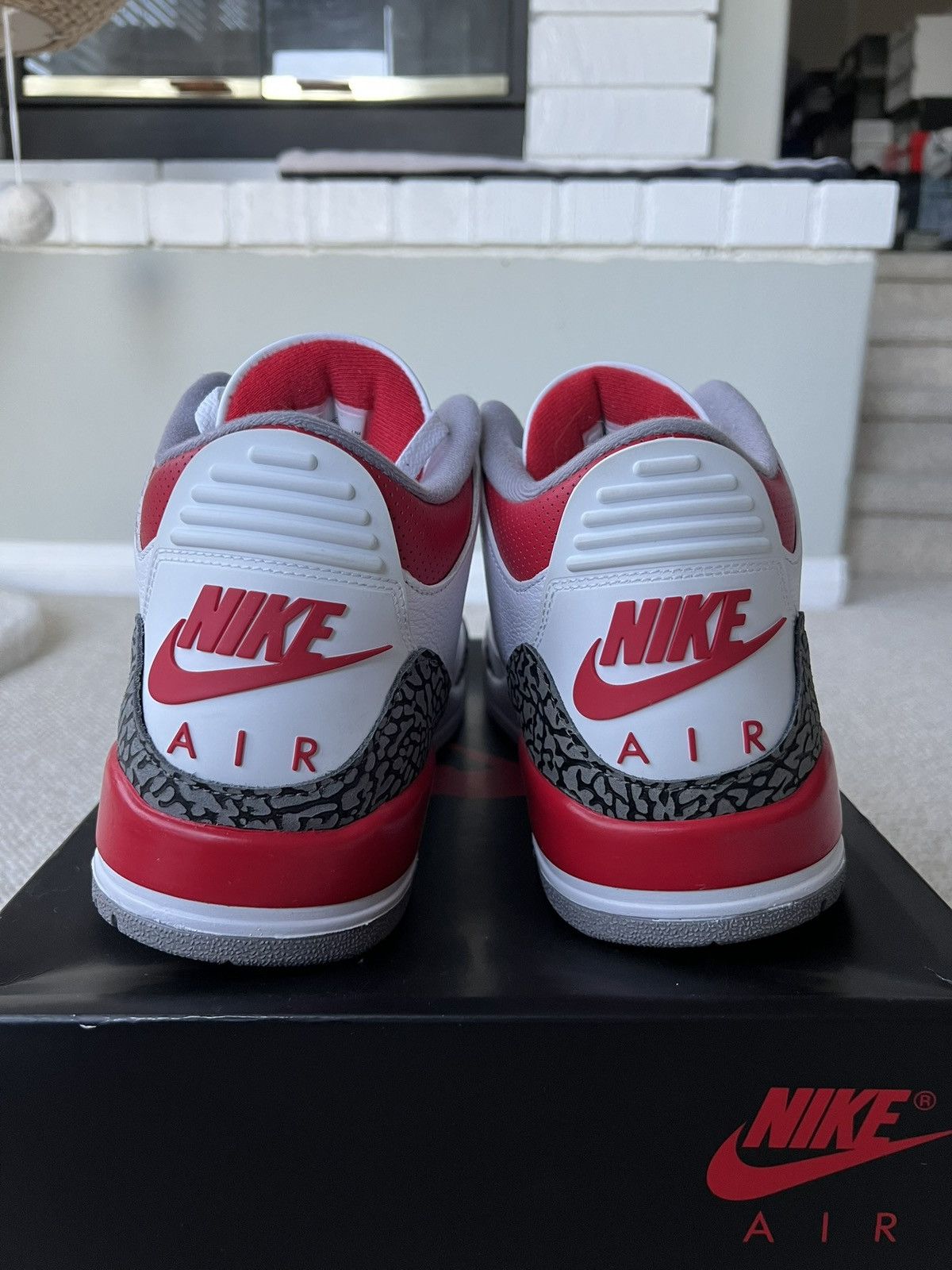 Nike Air Jordan 3 Retro OG Fire Red 2022 White Size US 15 / EU 48 - 7 Thumbnail