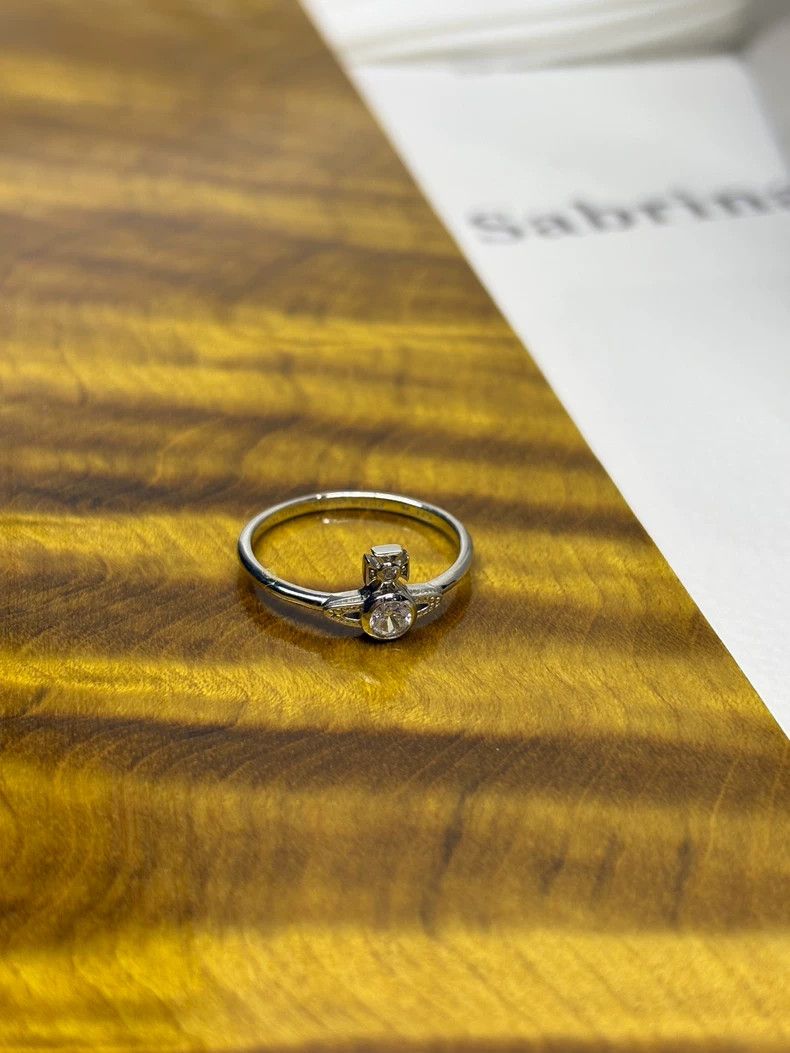 Vivienne Westwood Vivienne Westwood Classic Saturn Crystal Rings Size ONE SIZE - 5 Thumbnail