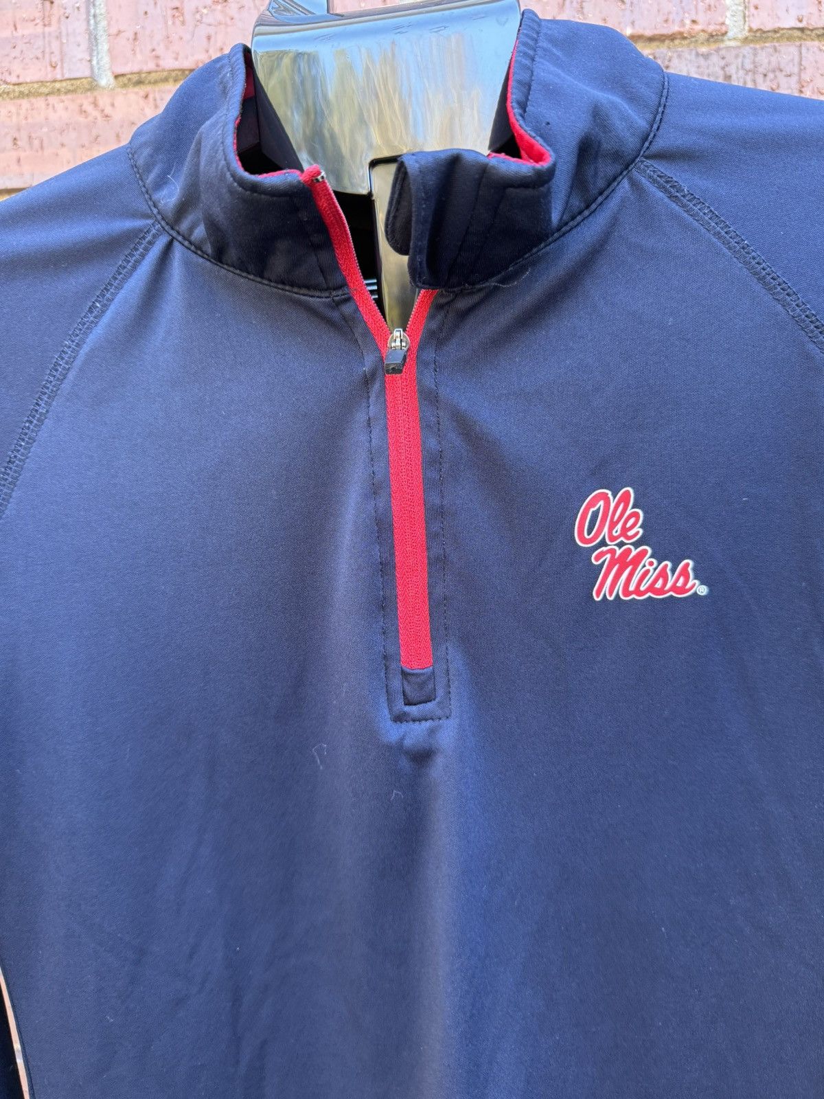 Other Stadium Athletics Ole Miss Rebels 1/4 Zip Navy Shirt Top Size M / US 6-8 / IT 42-44 - 2 Thumbnail