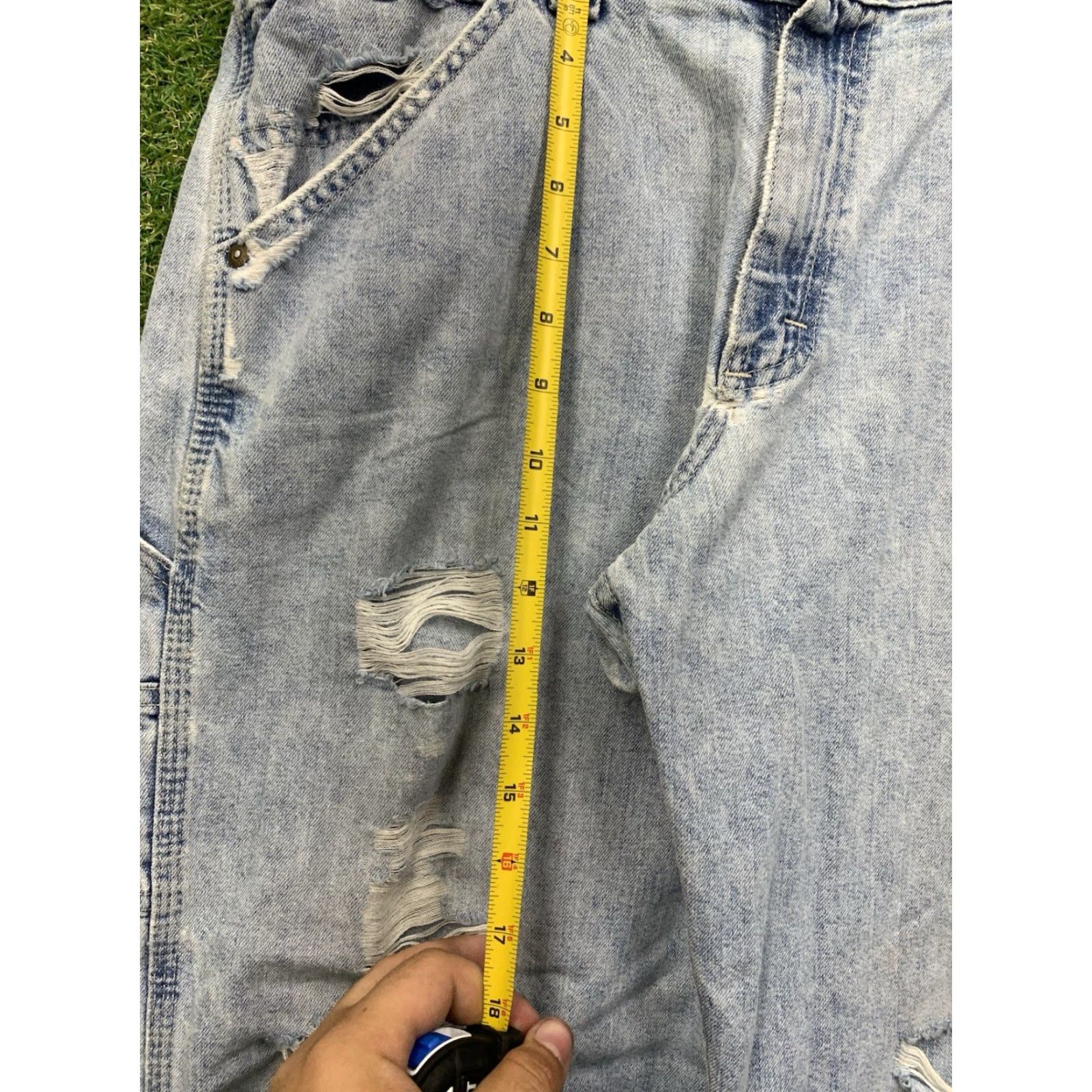Lee VINTAGE Lee Carpenter Jeans Mens 30x29 Baggy Straight Leg Light Wash Grunge y2k 90s Punk Skater Casual Jeans Mens Size US 30 / EU 46 - 7 Thumbnail