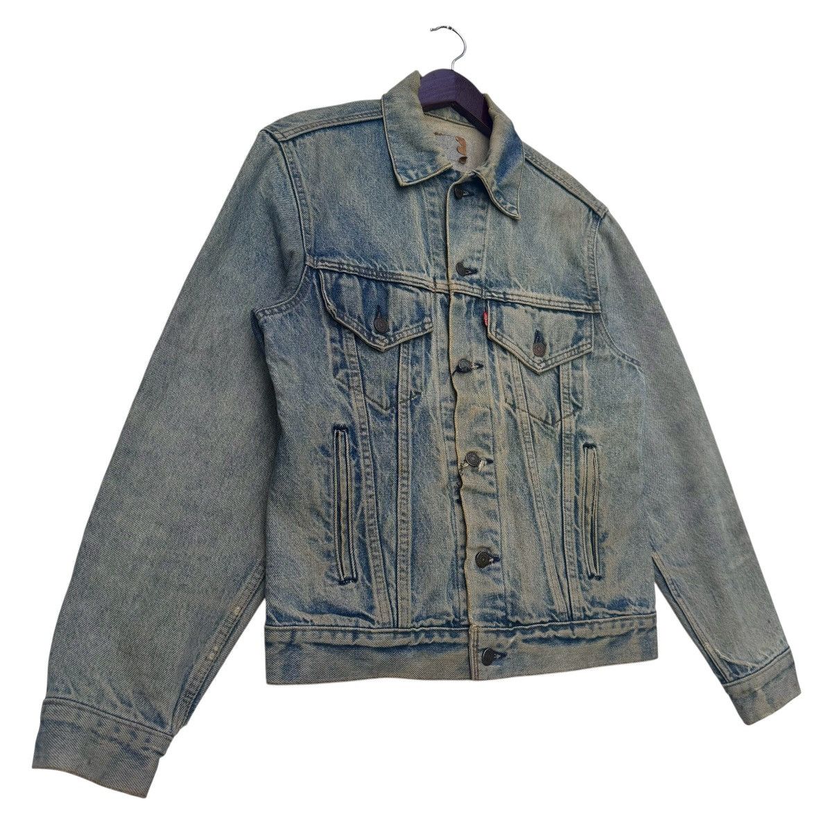 Levi's Vintage 70s Levis Denim Trucker Jacket Size US L / EU 52-54 / 3 - 2 Thumbnail