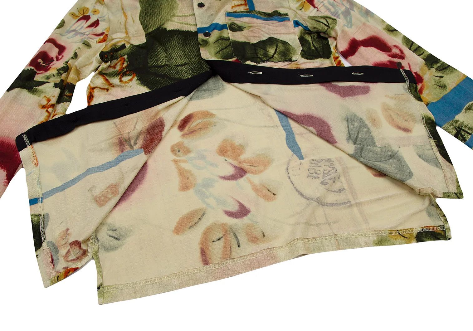 Jean Paul Gaultier Abstract Print Rayon Shirt in Multi Color, Size 46 Size US S / EU 44-46 / 1 - 10 Thumbnail
