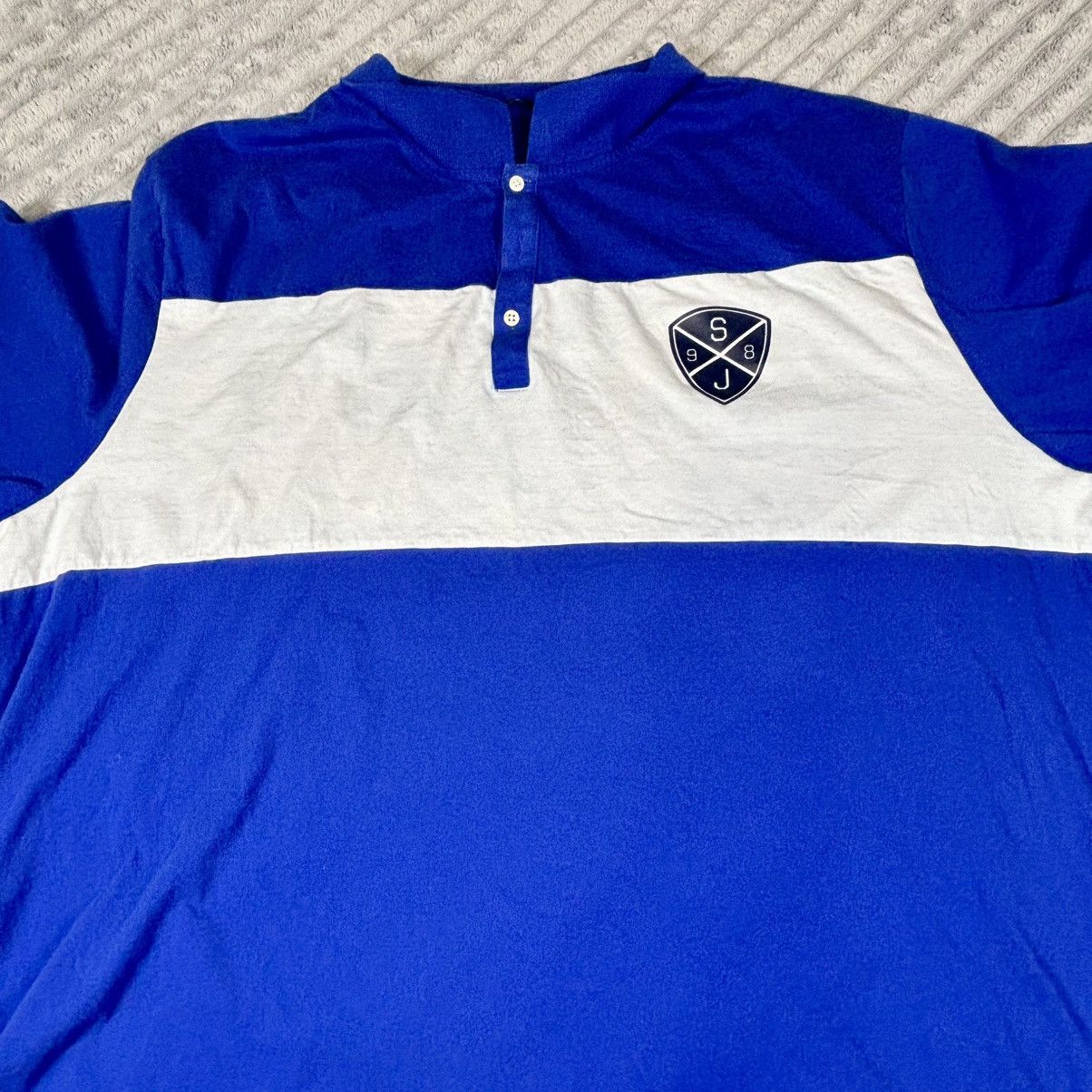 Sean John SEAN JOHN MENS POLO SHIRT Blue White 5XB VINTAGE Size US XXL / EU 58 / 5 - 10 Thumbnail