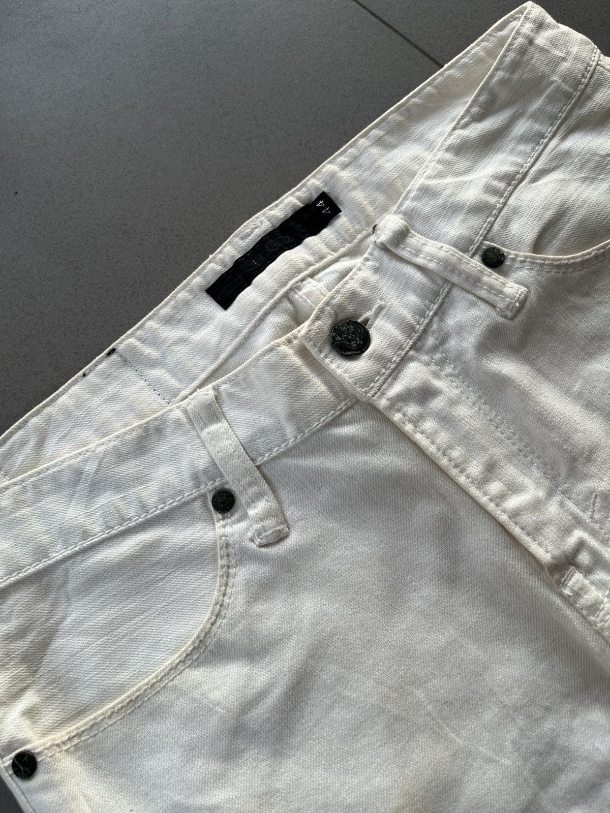 14th Addiction JAPANESE FUGA 2000s VINTAGE DENIM WHITE PANTS JEANS VKEI Size US 29 - 6 Thumbnail