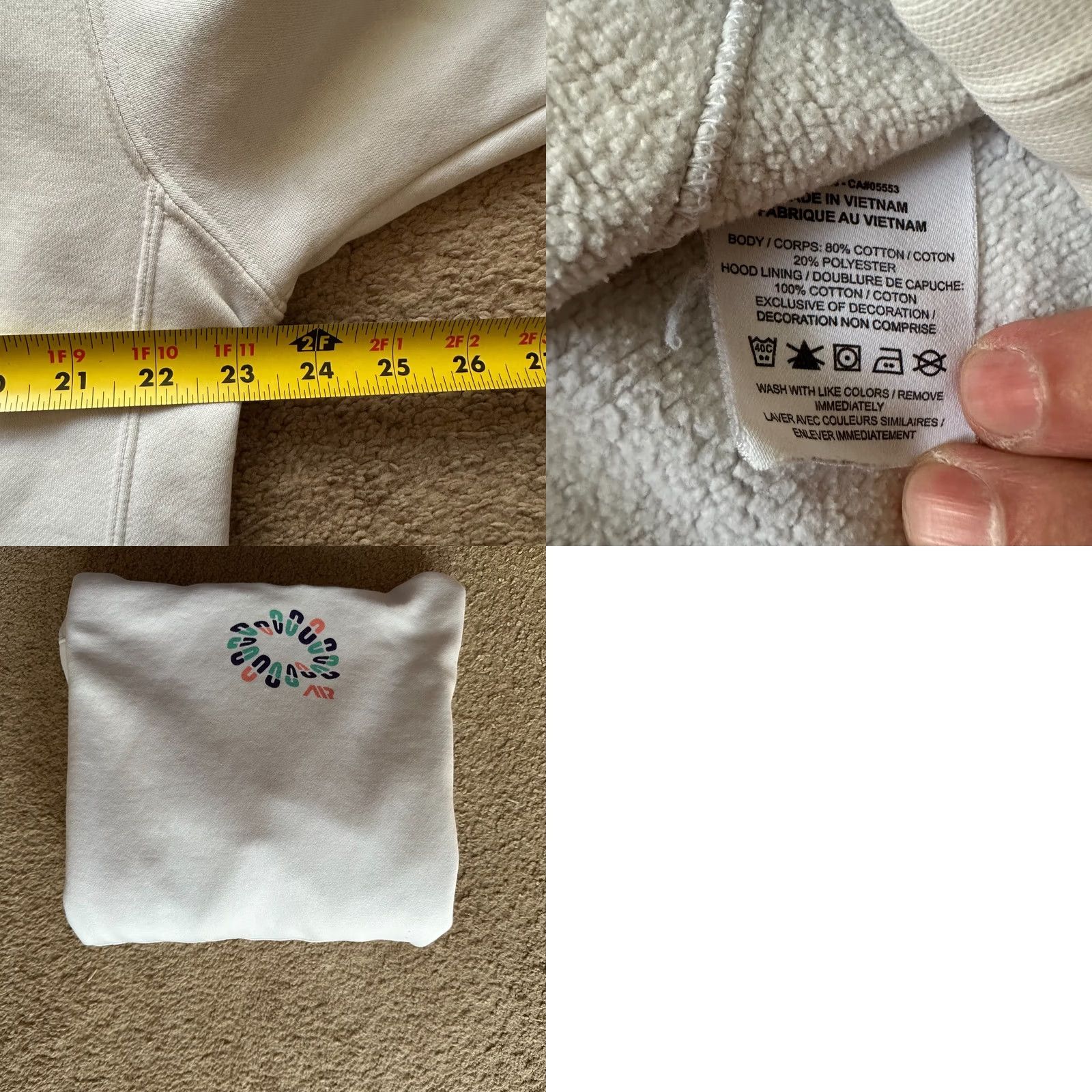Nike Nike Sweatshirt Mens Pullover Hoodie Logo White Large Size US L / EU 52-54 / 3 - 9 Thumbnail