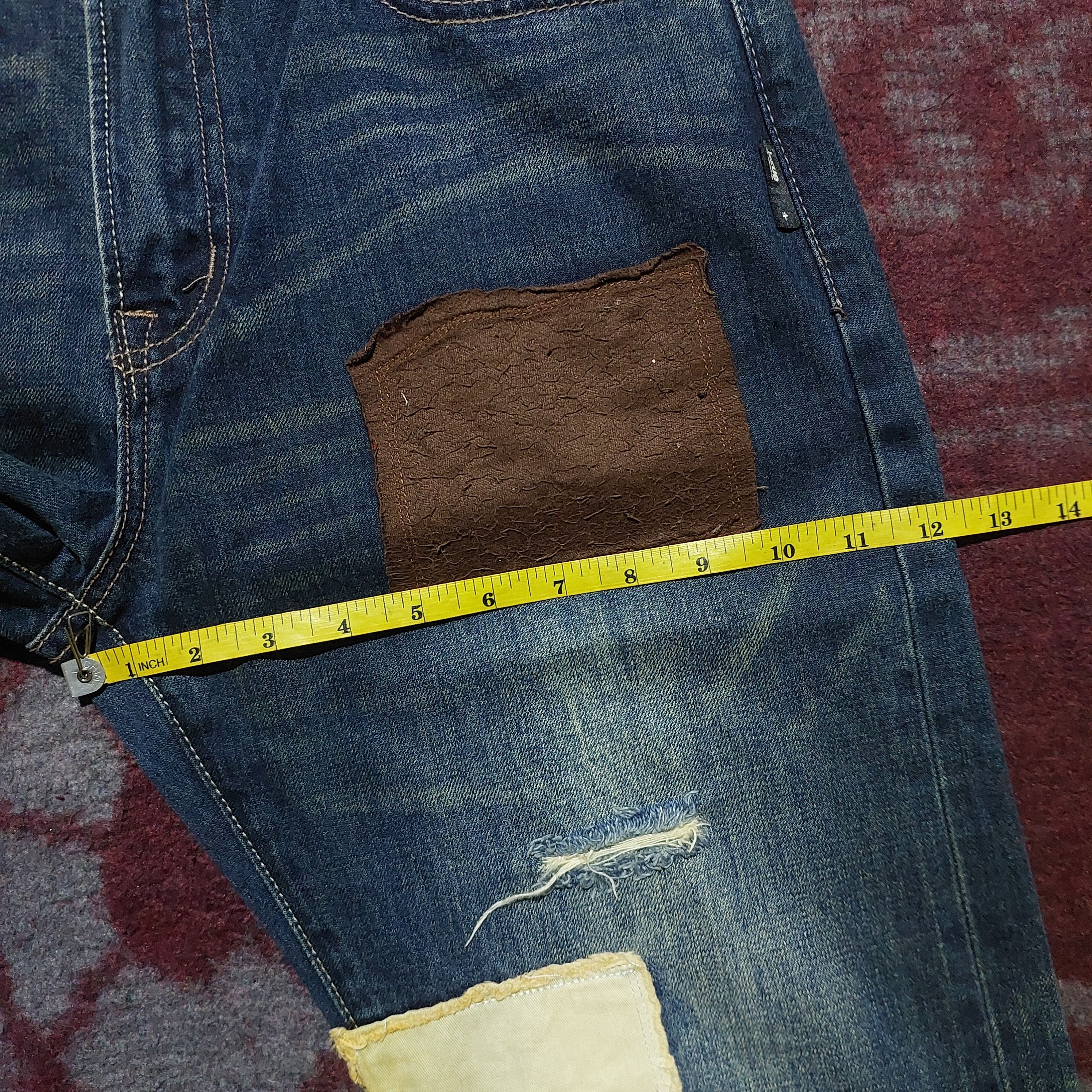 izzue Izzue Japan patchwork blue denim Size US 33 - 20 Thumbnail