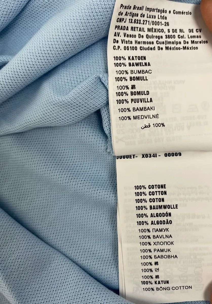 Prada SS2022 Prada Baby Blue Polo Shirt Size US M / EU 48-50 / 2 - 7 Thumbnail