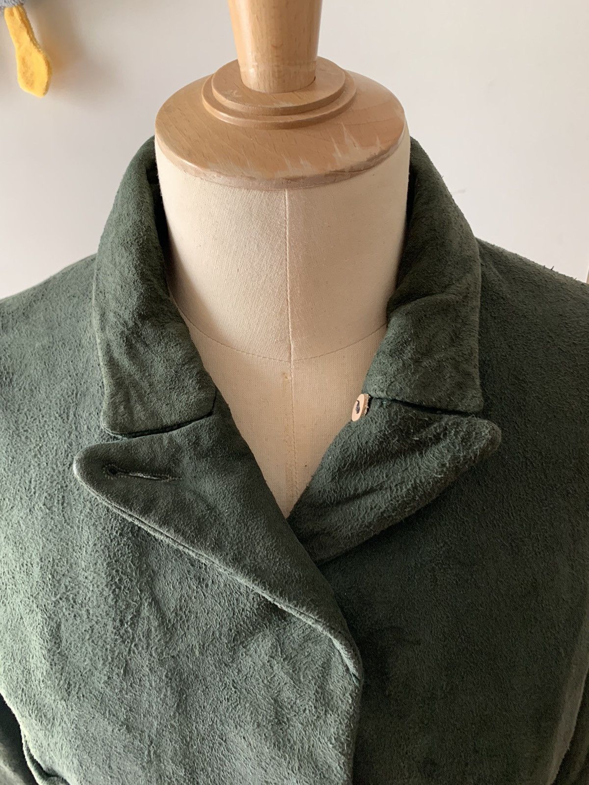 Paul Harnden Shoemakers Paul Harnden Moss Green Leather Blazer Size 44S - 4 Thumbnail