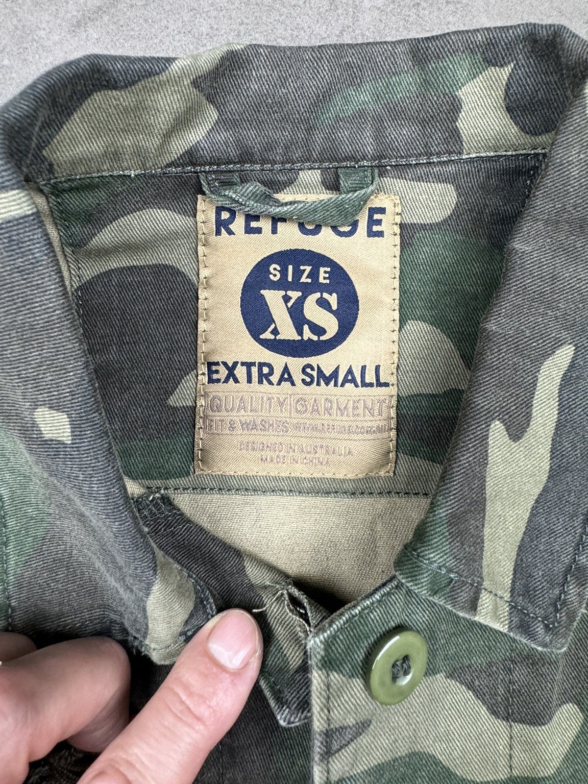 Japanese Brand × Vintage Vintage REFUGE Woman US Army Style Denim Jacket XS Size XS / US 0-2 / IT 36-38 - 7 Thumbnail