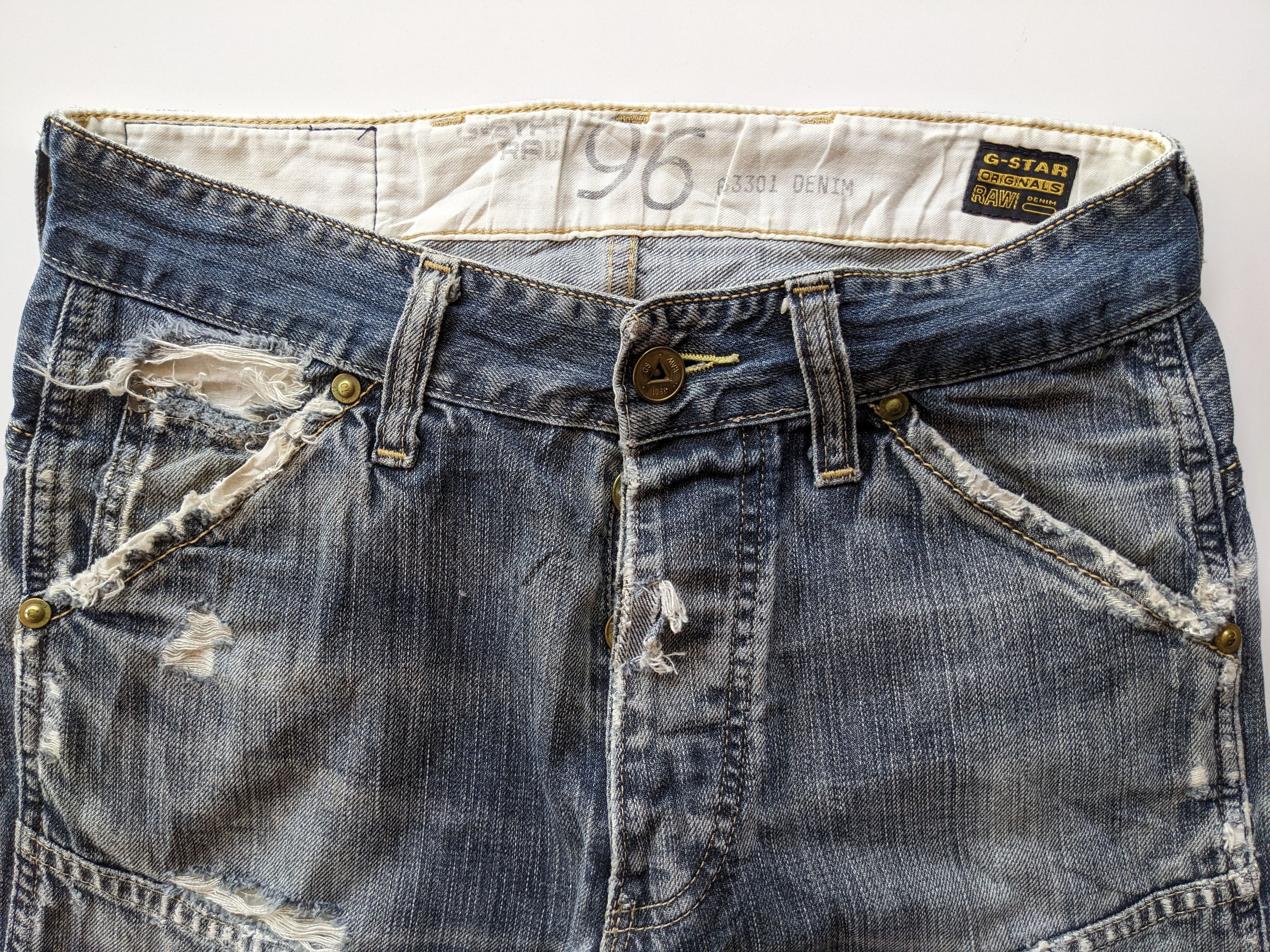 G-Star G Star Raw Elwood Heritage distressed jeans Size US 30 / EU 46 - 8 Thumbnail