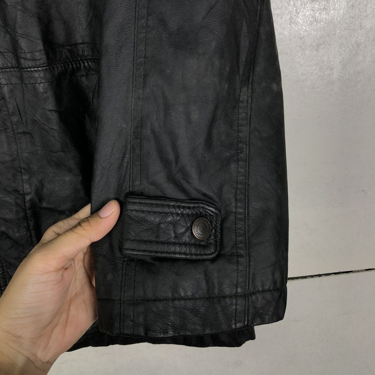 Japanese Brand 🔥VINTAGE BIKER LEATHER JACKET RACER DURANTE JAPAN Size US M / EU 48-50 / 2 - 15 Thumbnail